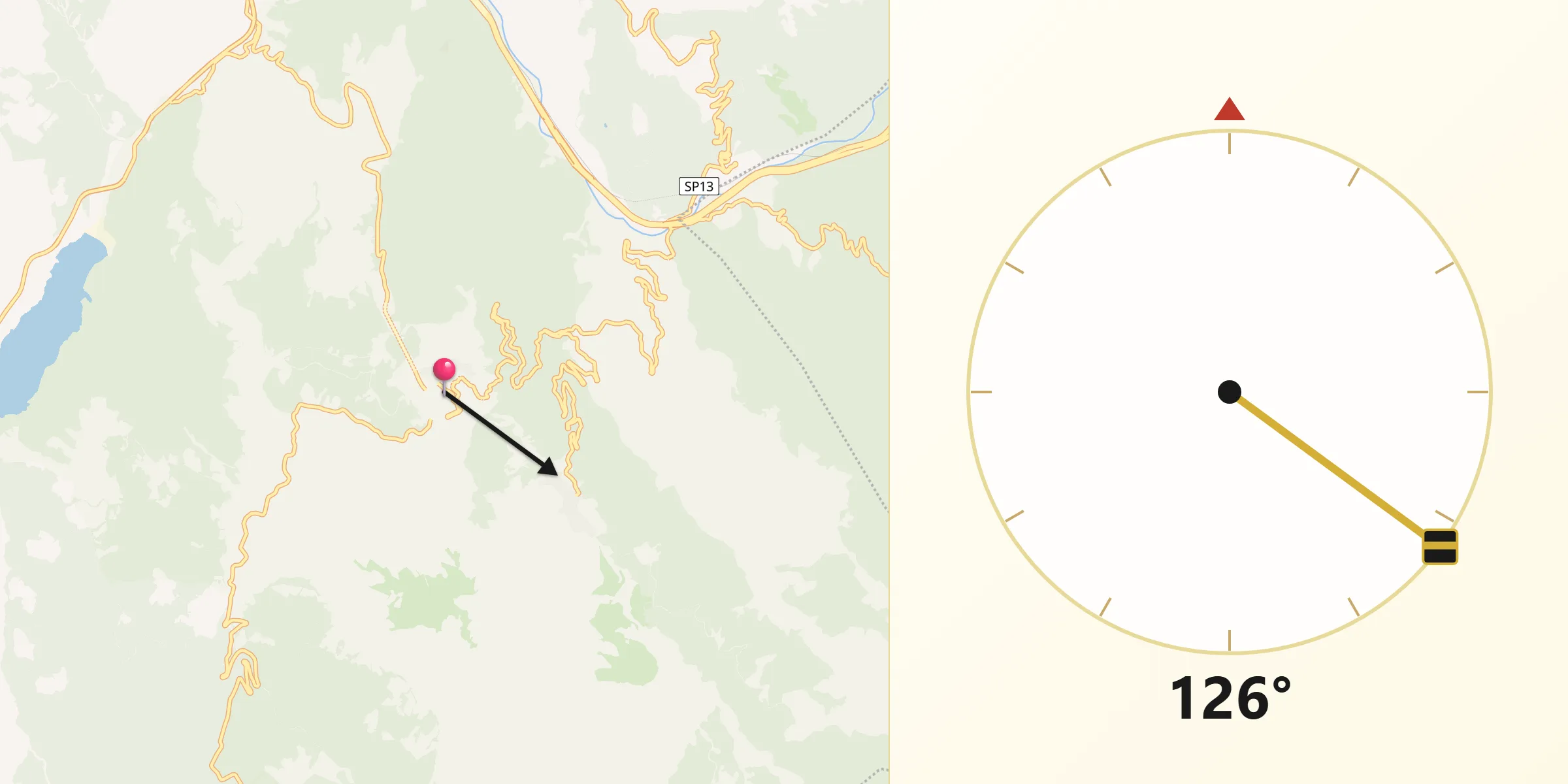 Direzione della Qibla da Castelmezzano