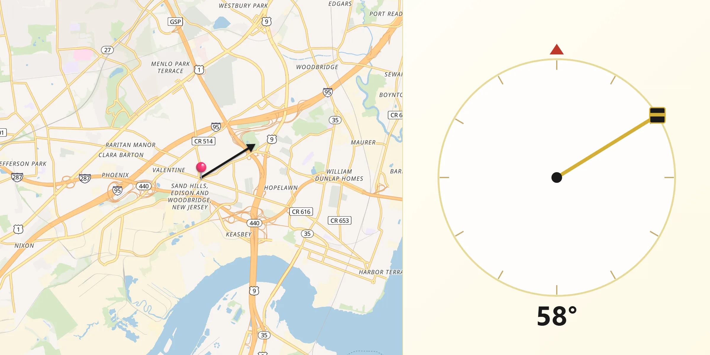 Qibla Direction from Fords