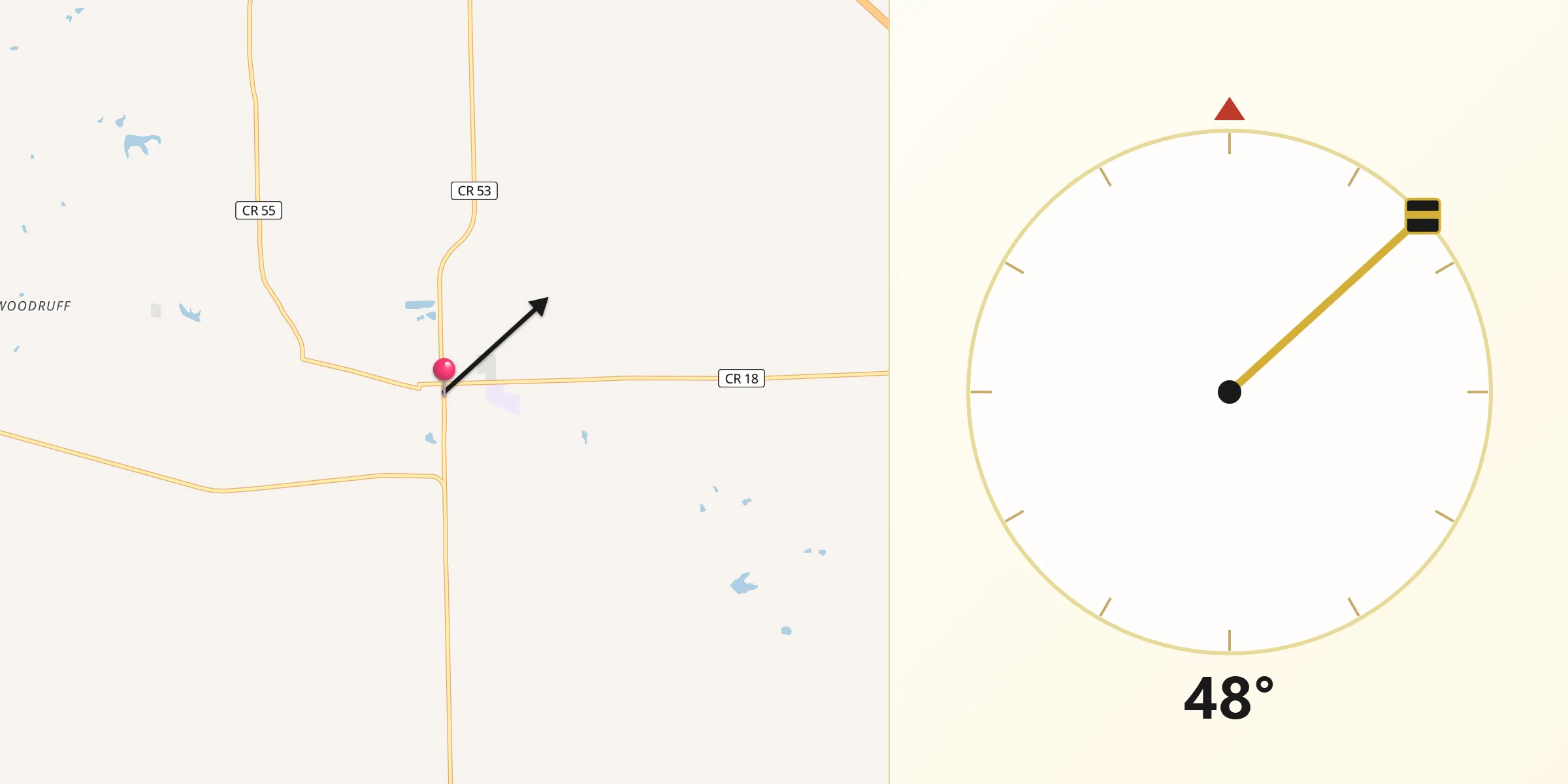 Qibla Direction from Danvers