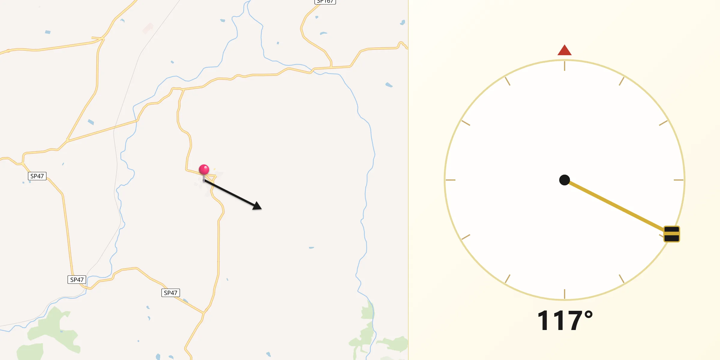 Direzione della Qibla da Ittireddu