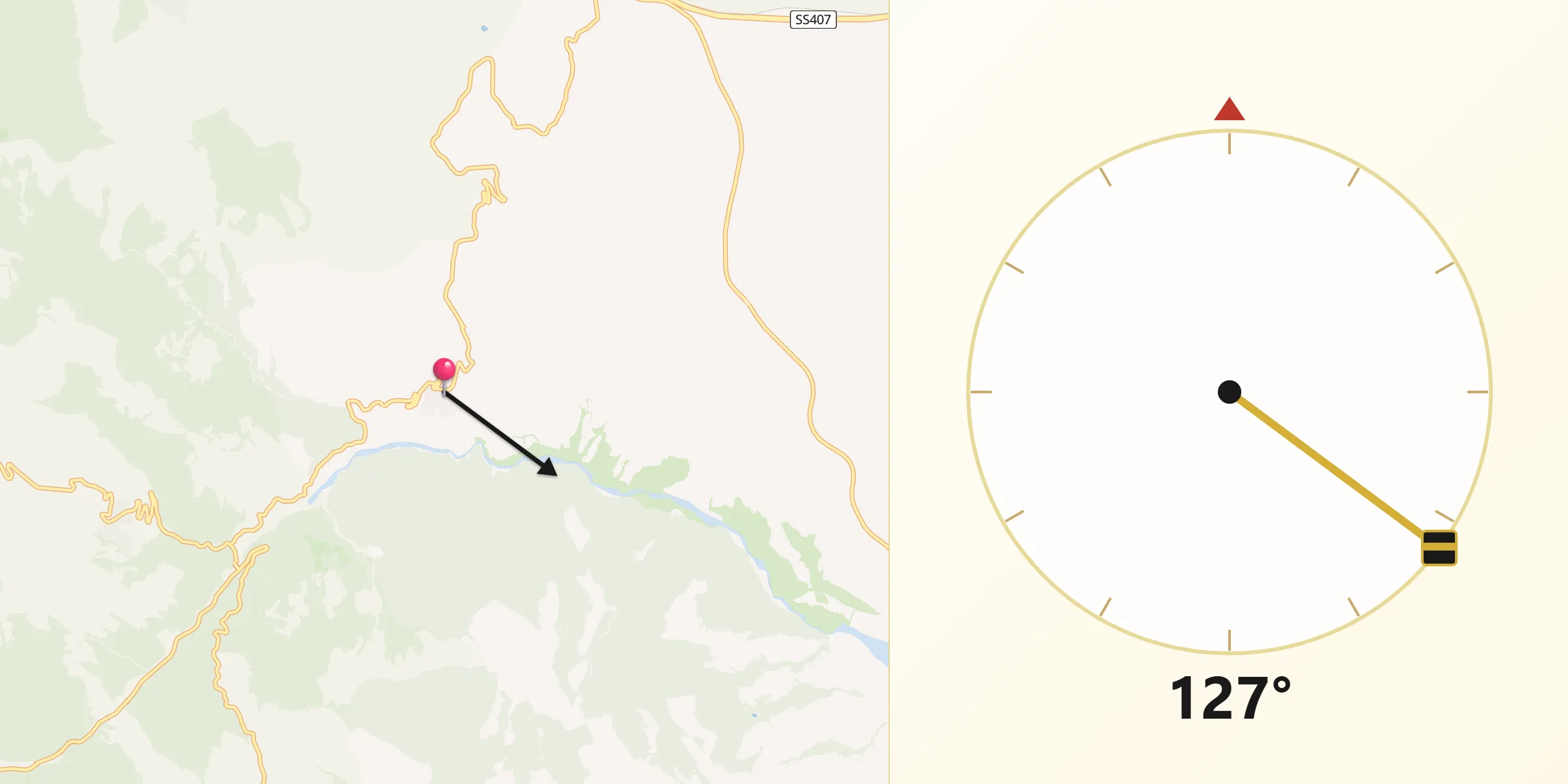 Direzione della Qibla da Garaguso