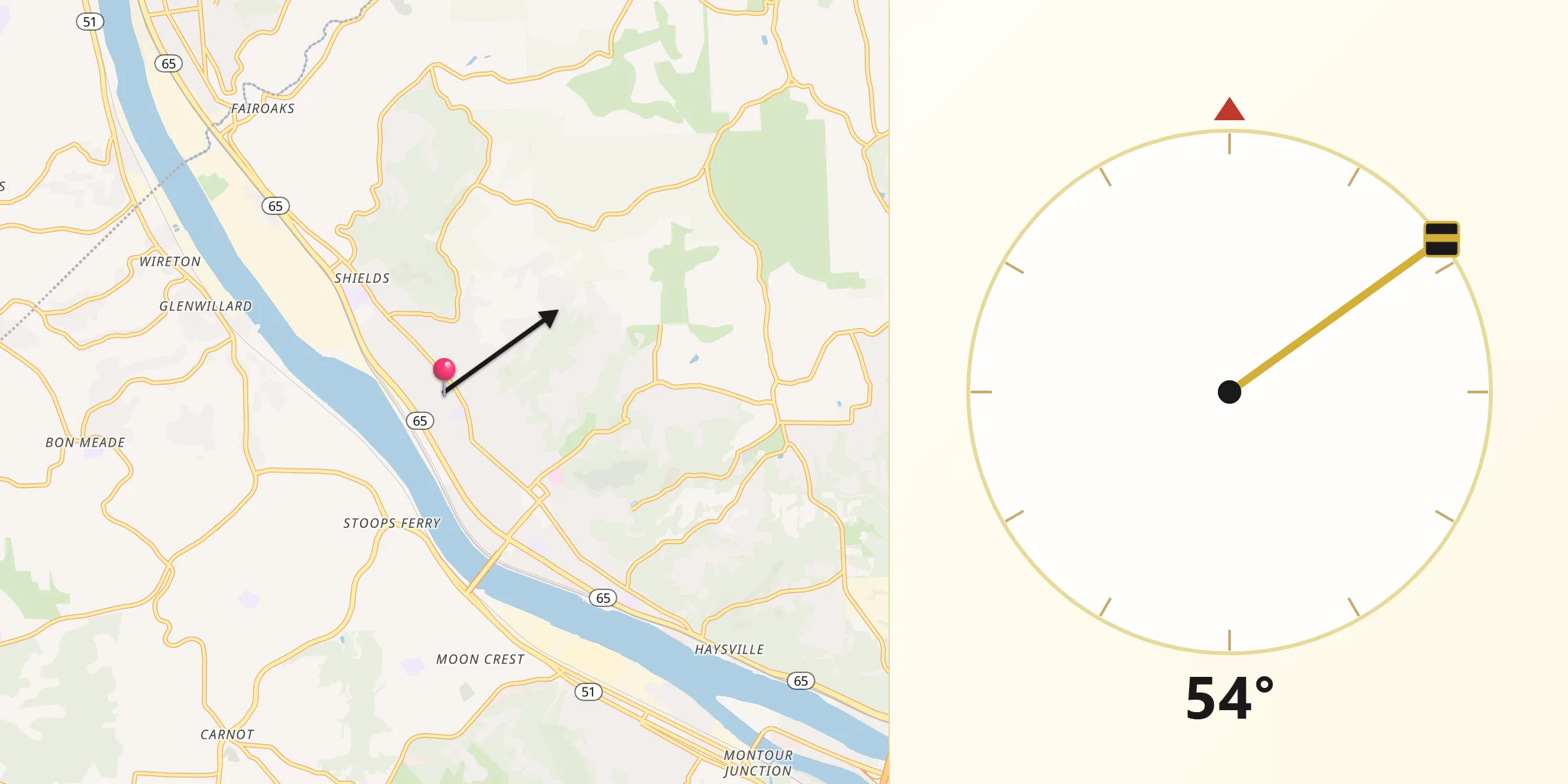 Qibla Direction from Edgeworth