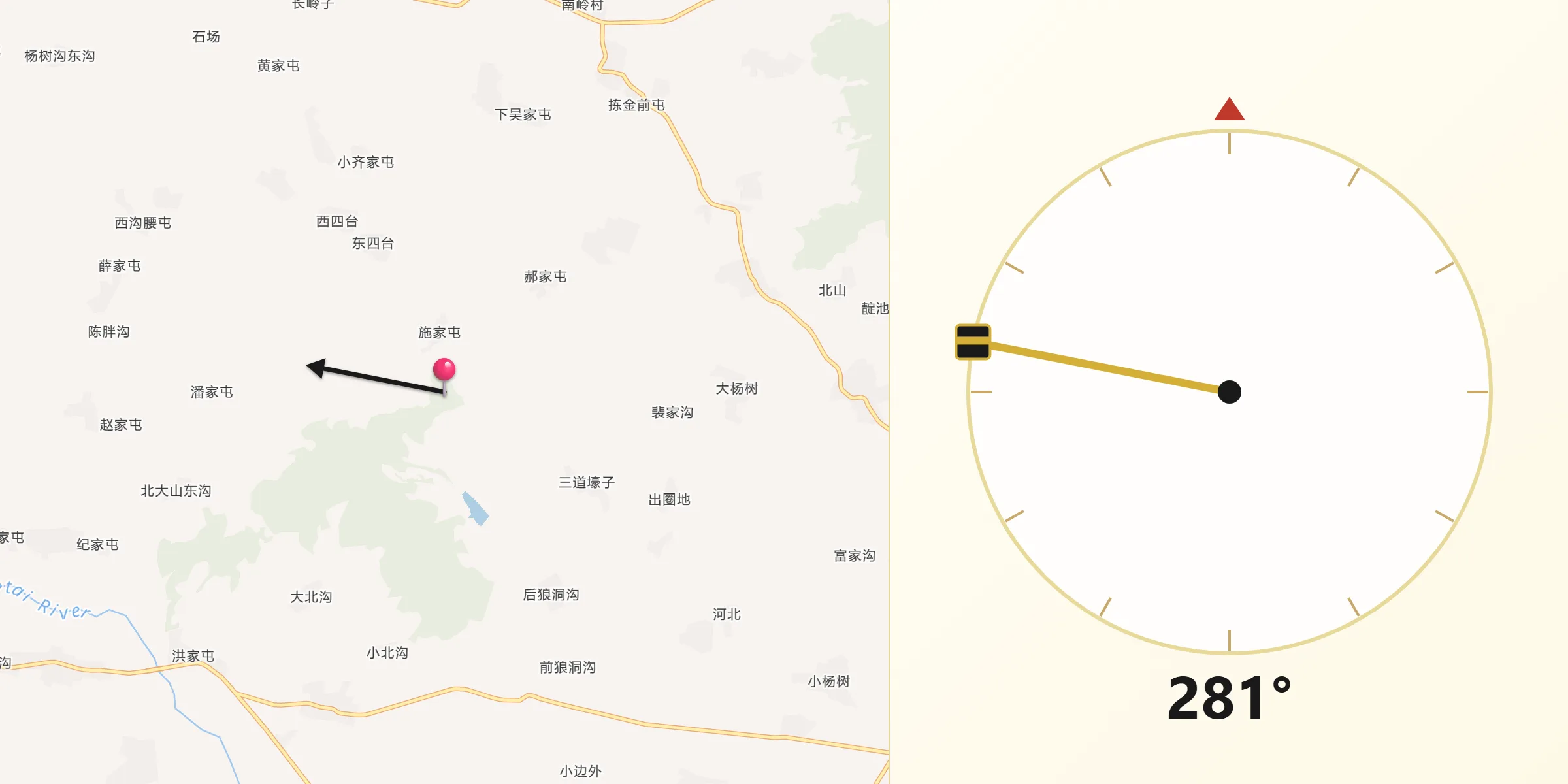 从施家屯朝向麦加的方向