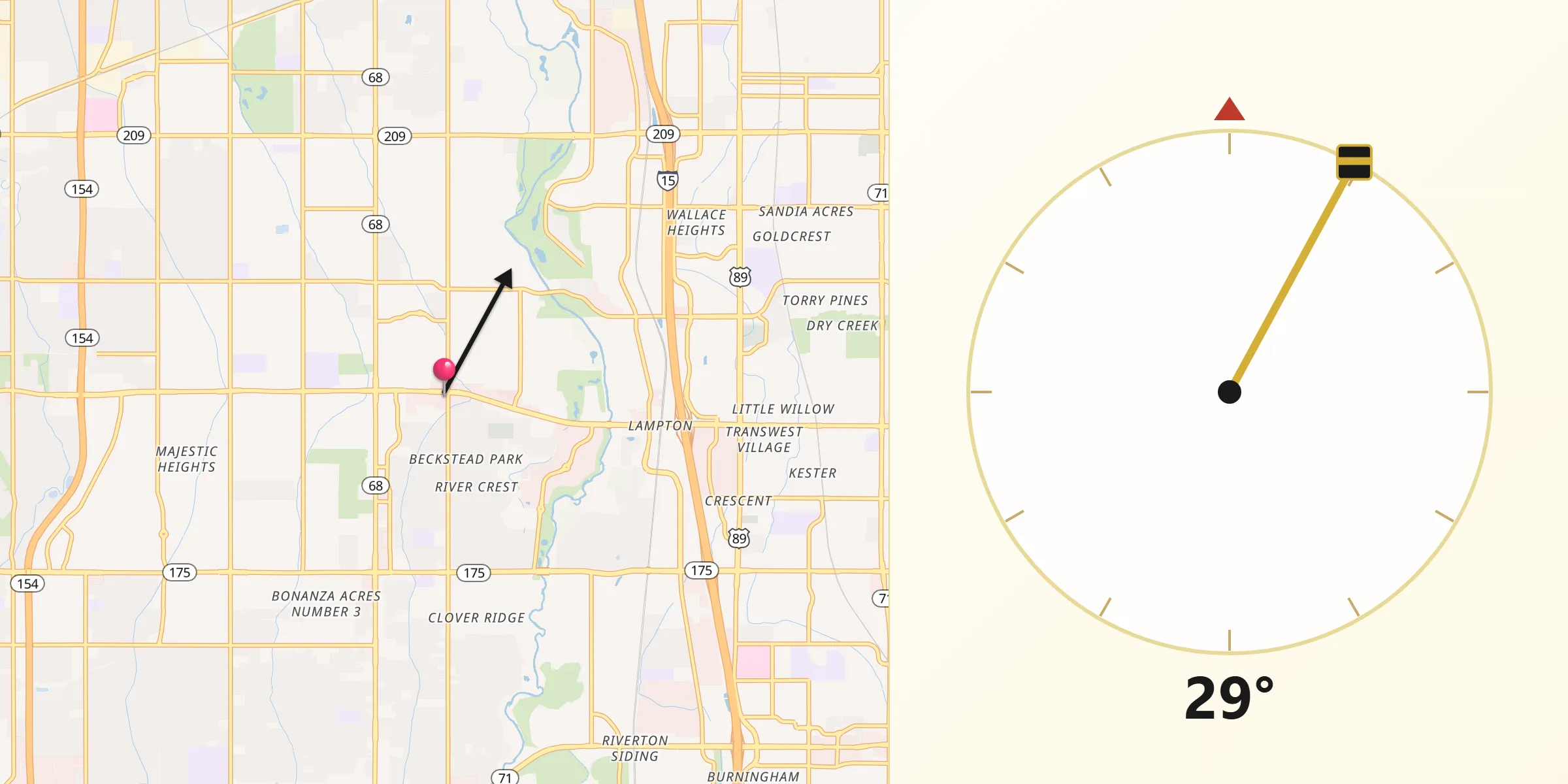 Qibla Direction from South Jordan