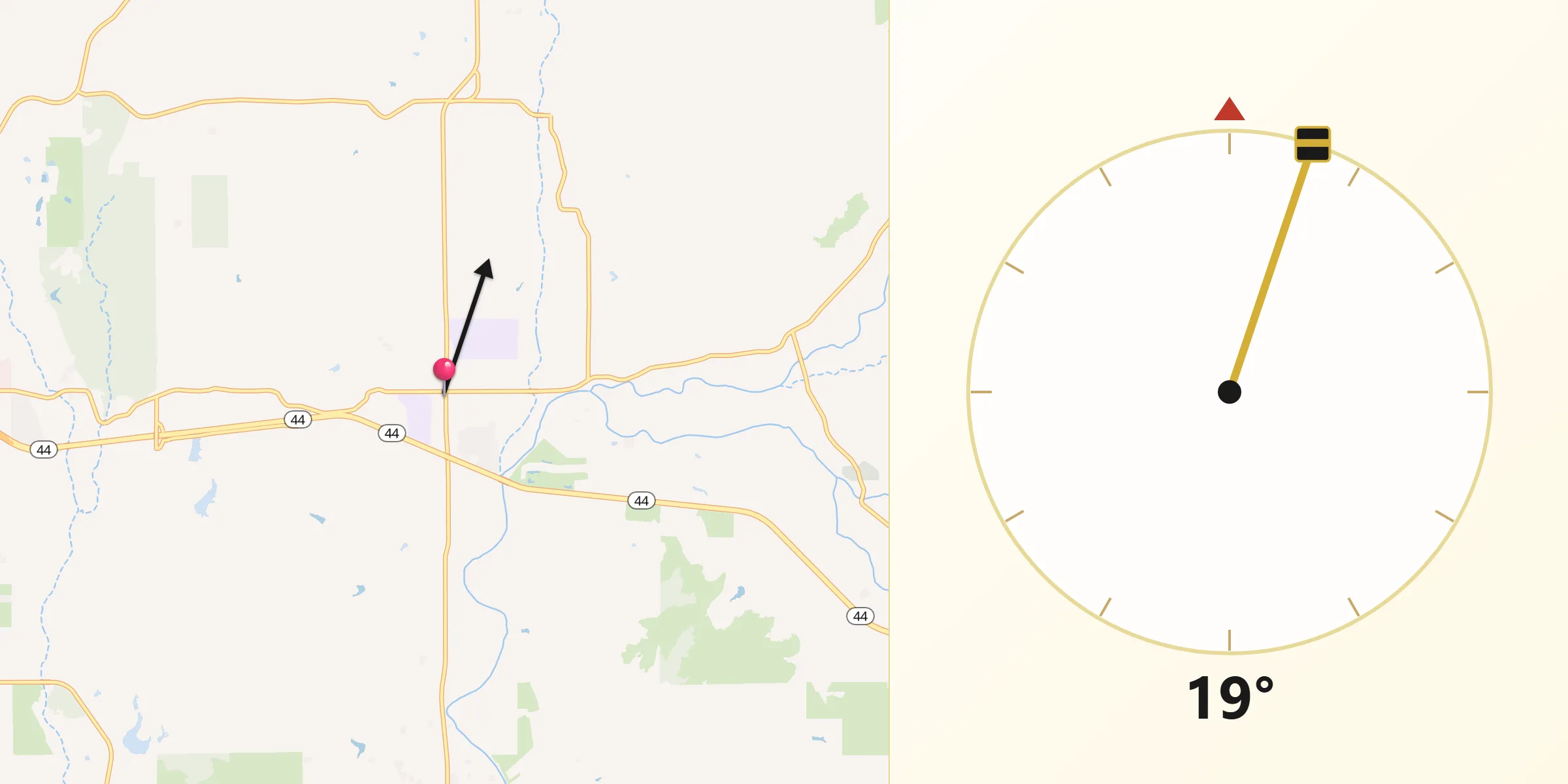 Qibla Direction from Palo Cedro