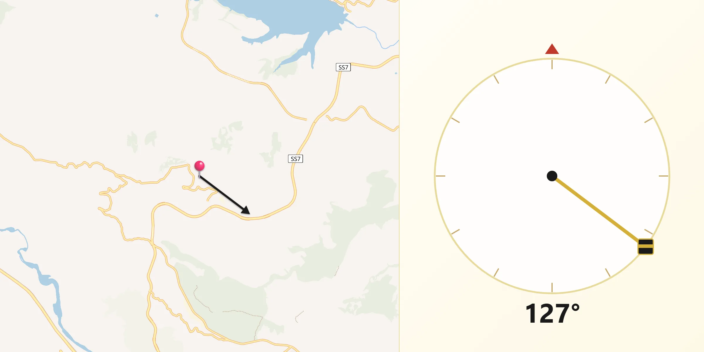 Direzione della Qibla da Miglionico
