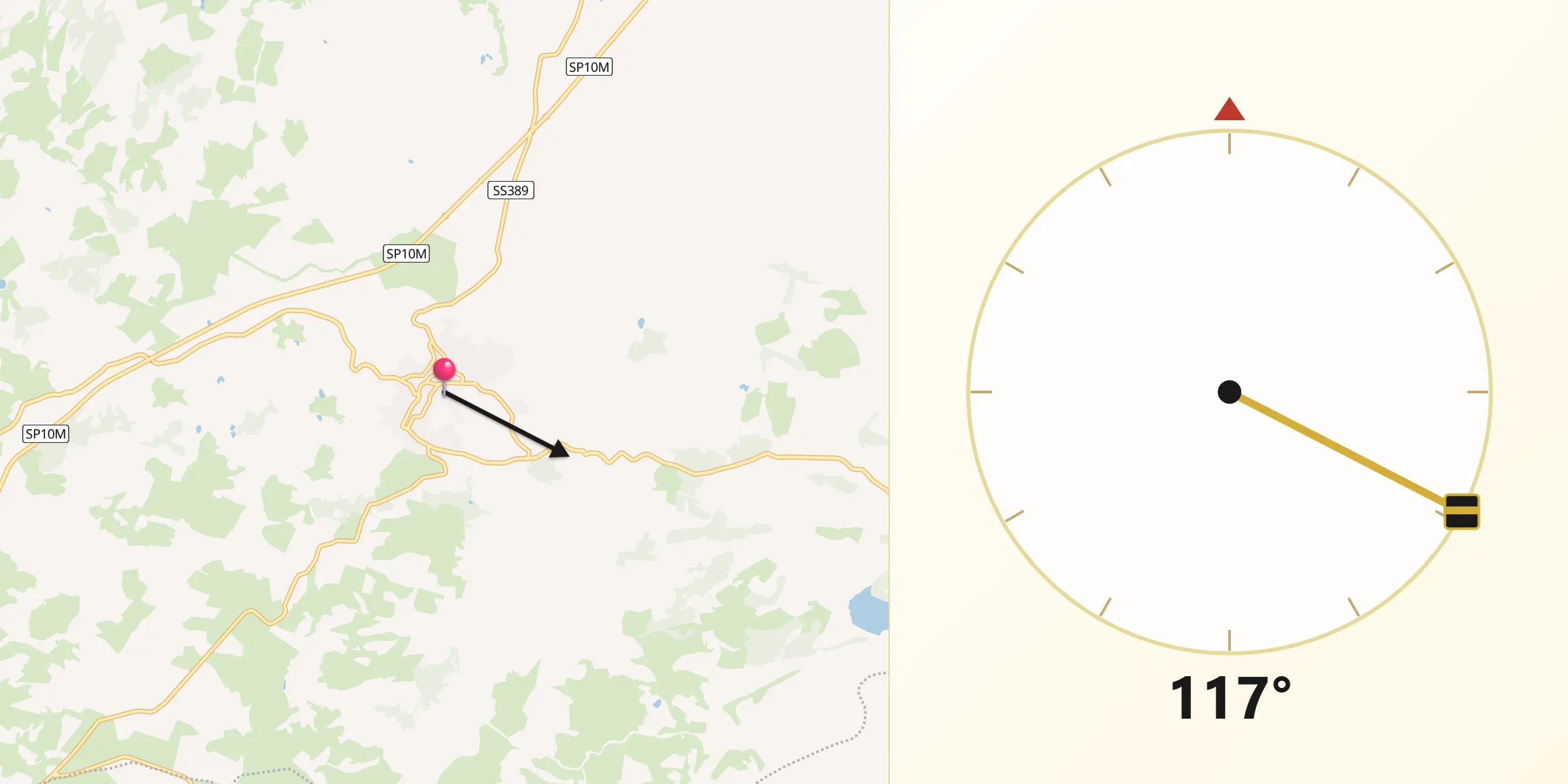Direzione della Qibla da Buddusò