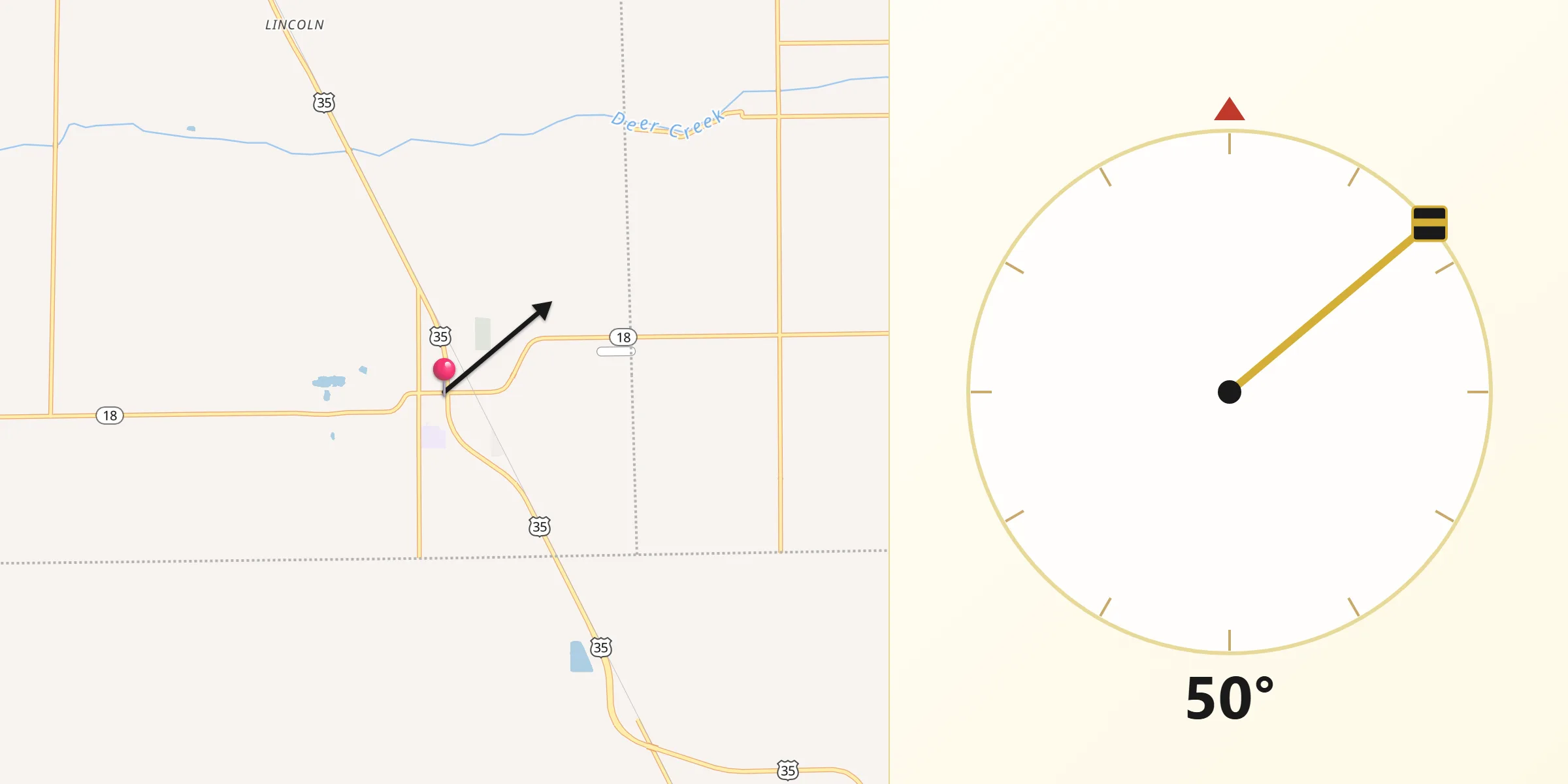 Qibla Direction from Galveston
