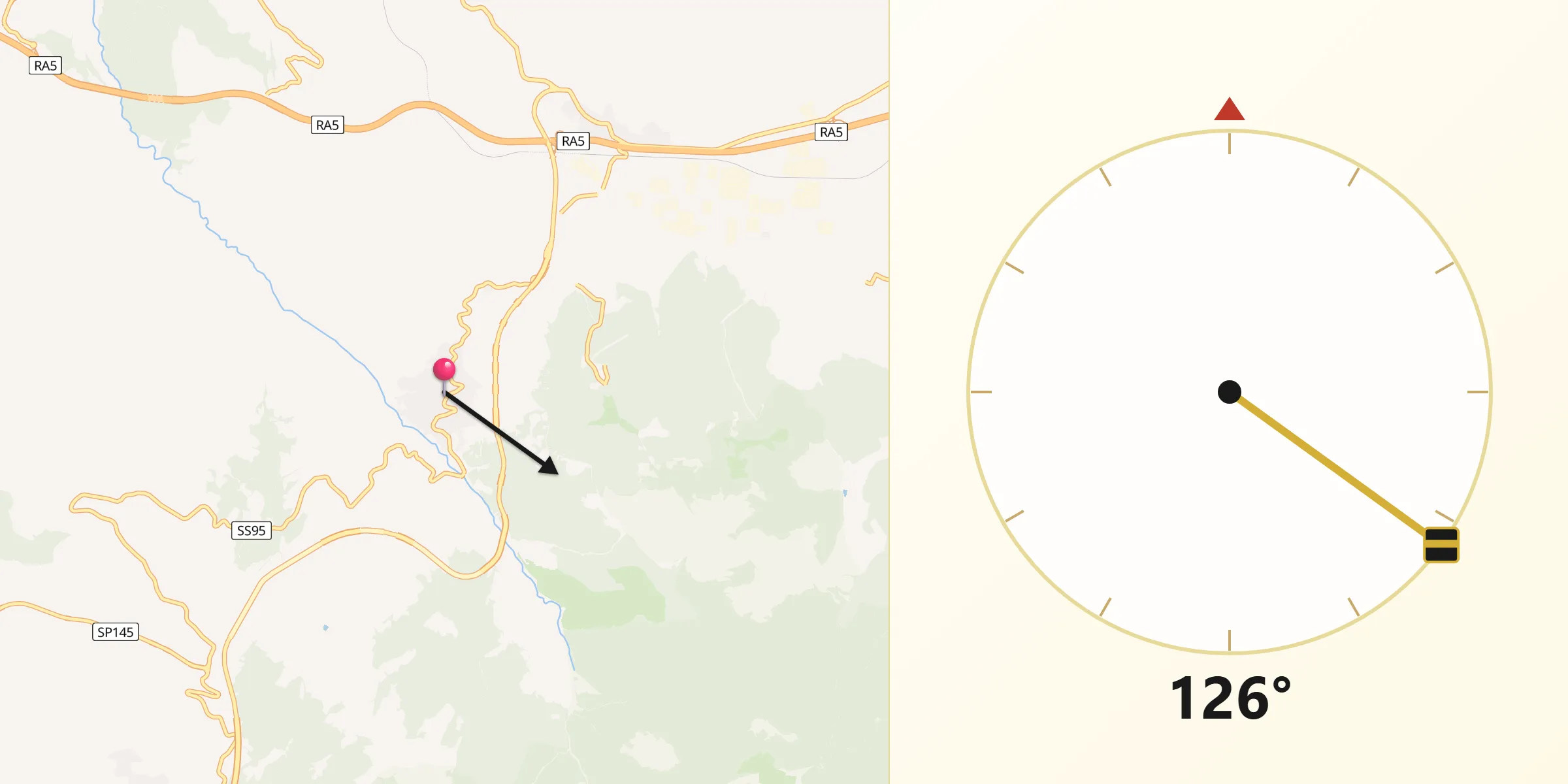 Direzione della Qibla da Tito