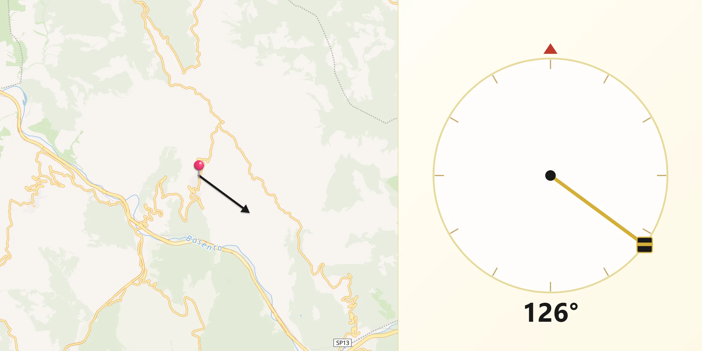 Direzione della Qibla da Albano di Lucania