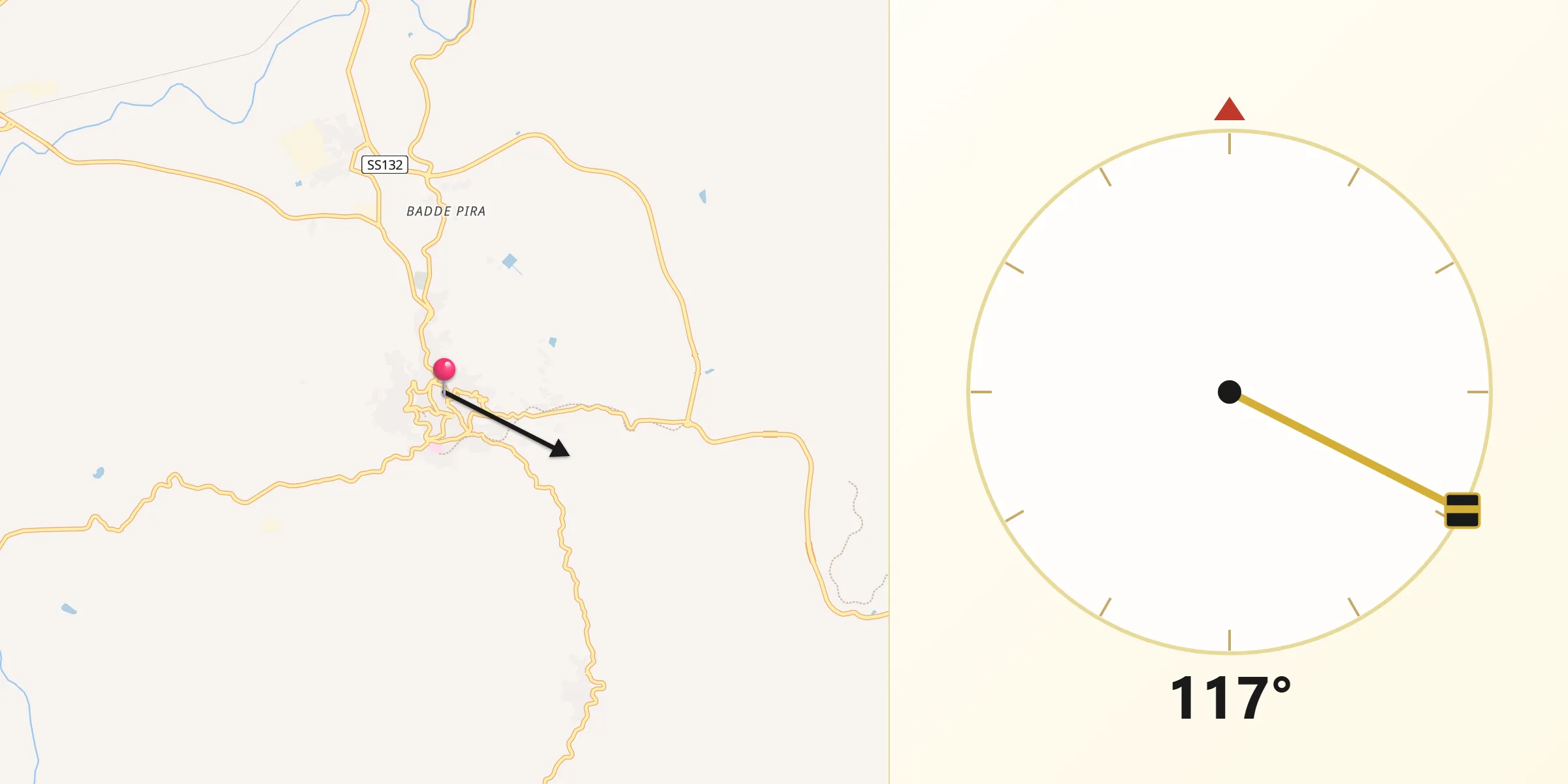 Direzione della Qibla da Ozieri