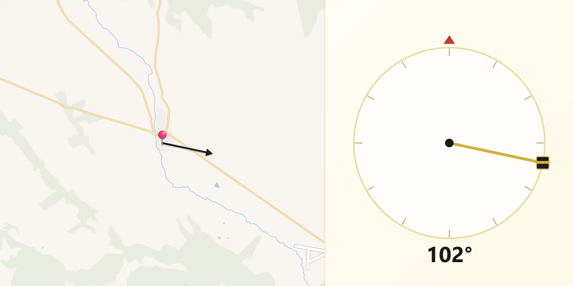 Dirección de la Qibla desde Morasverdes