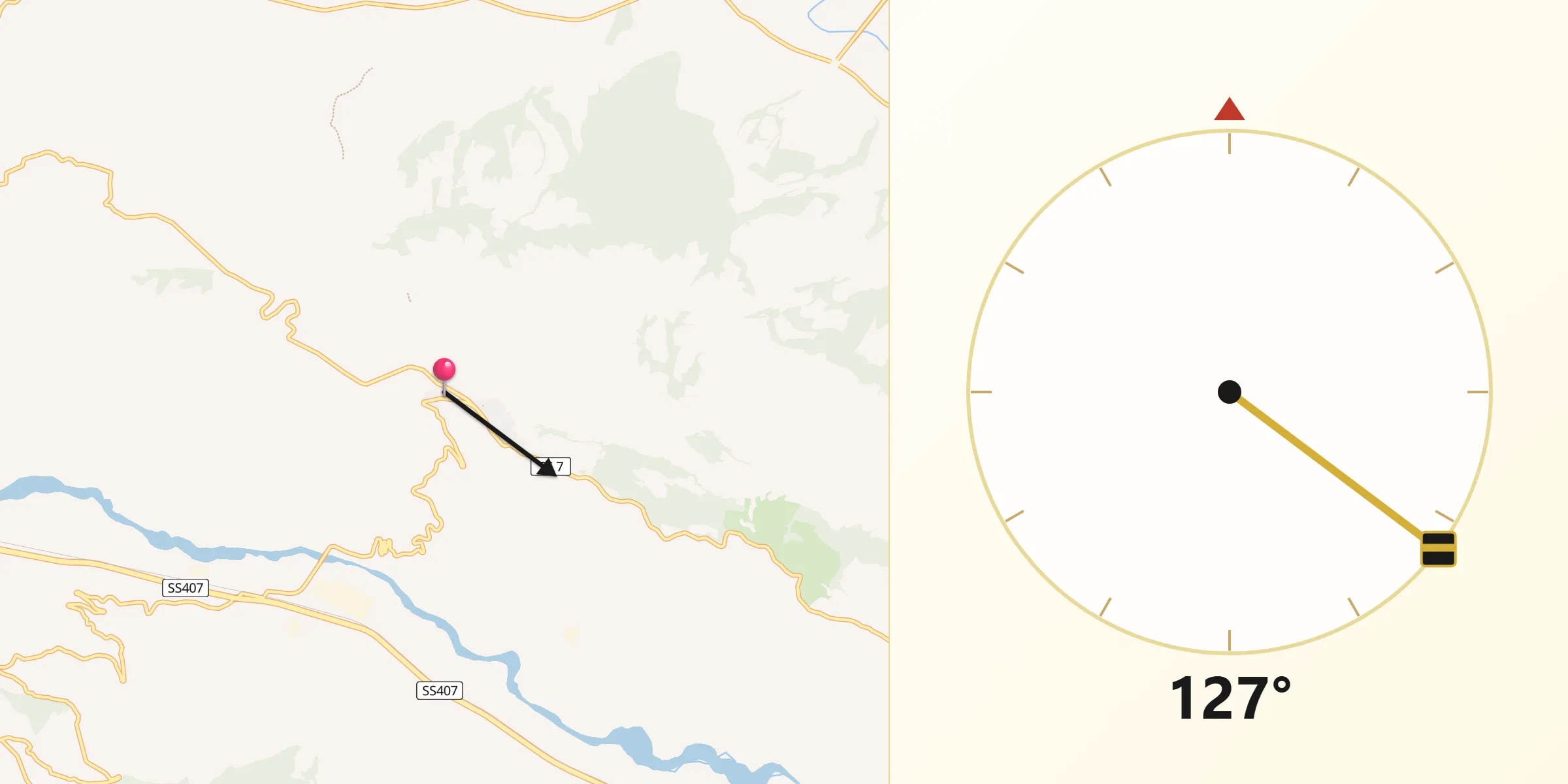 Direzione della Qibla da Grottole