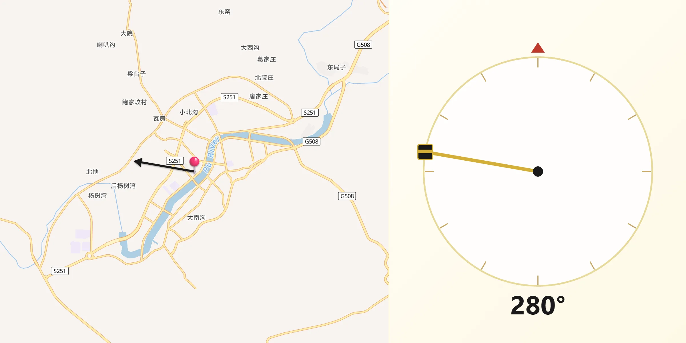 从上河西村朝向麦加的方向
