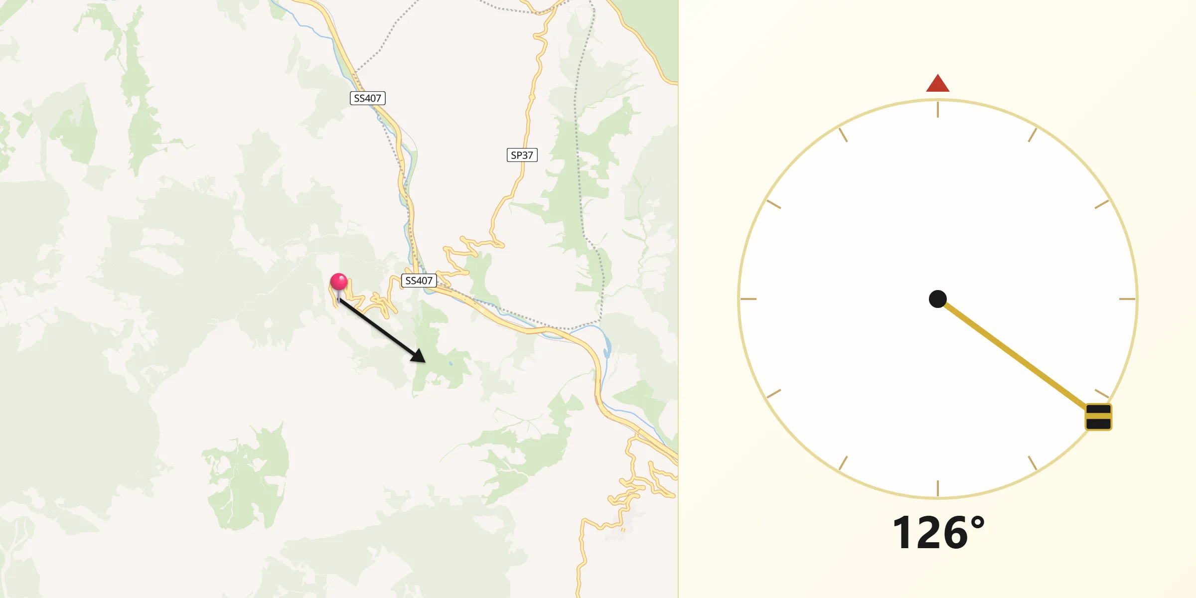 Direzione della Qibla da Brindisi Montagna