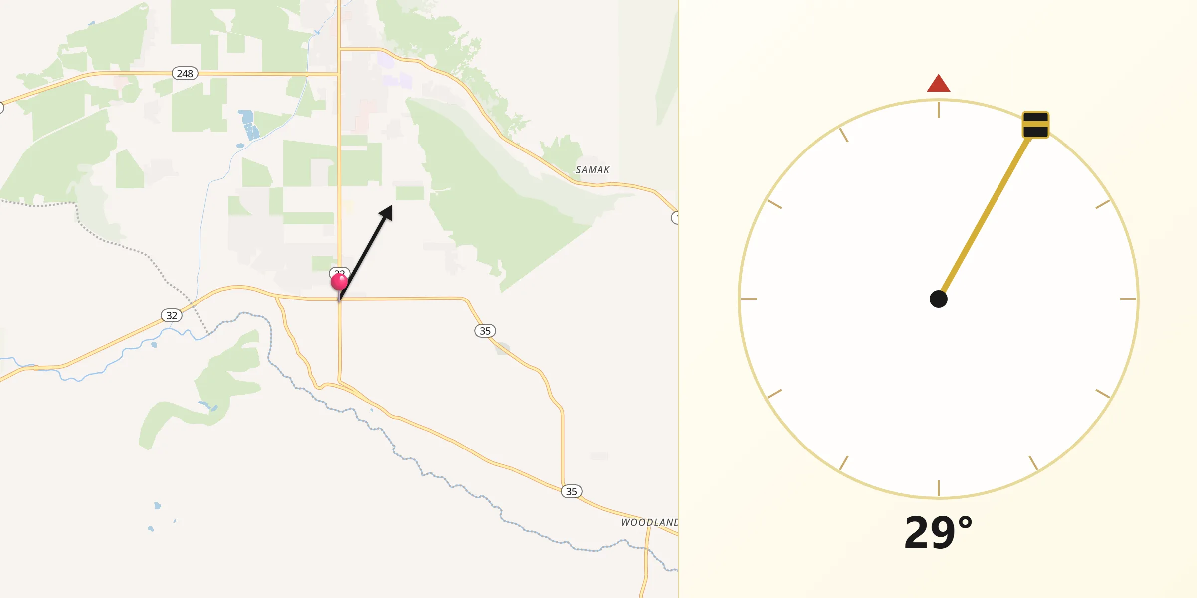 Qibla Direction from Francis