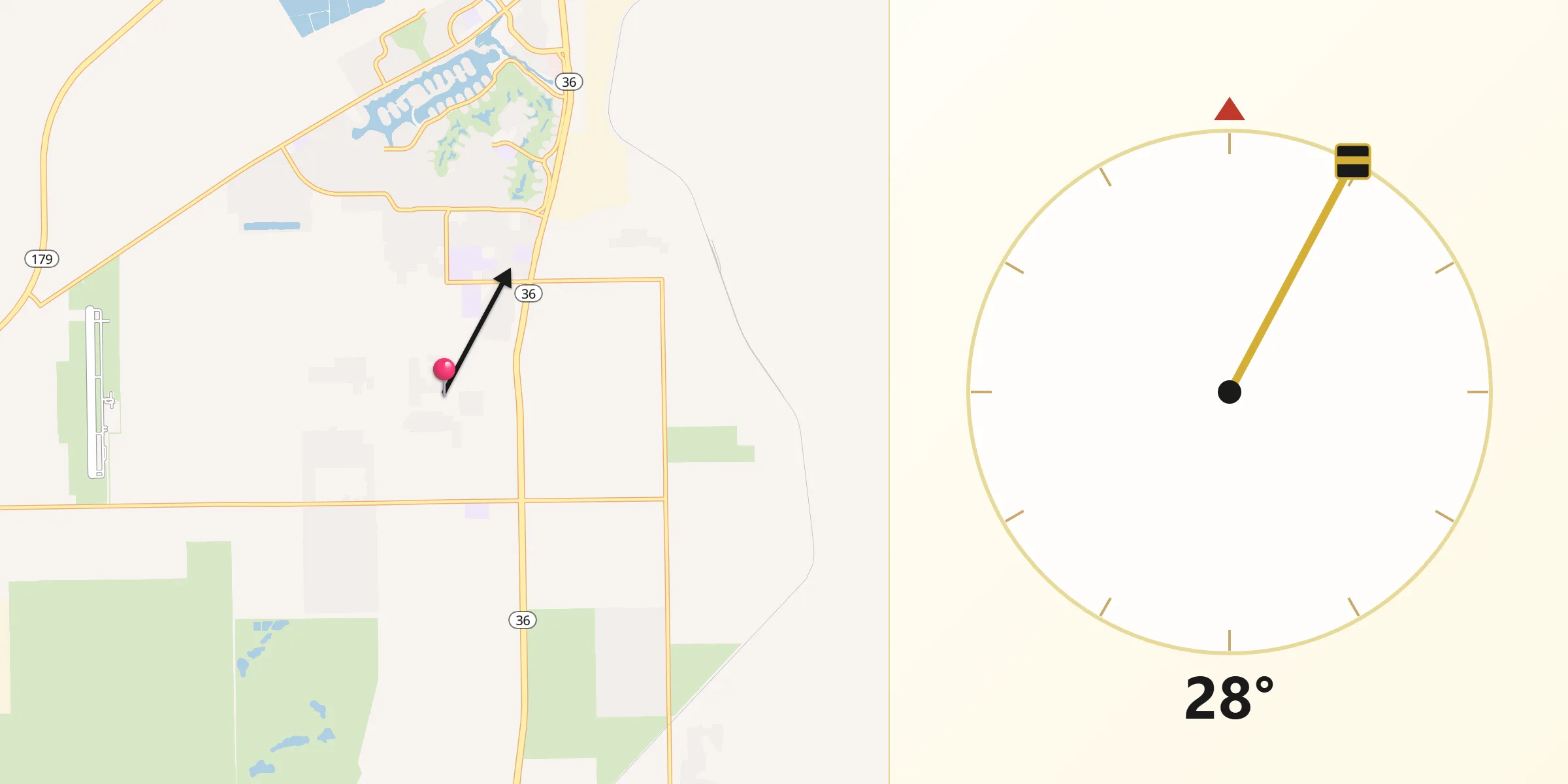 Qibla Direction from Erda