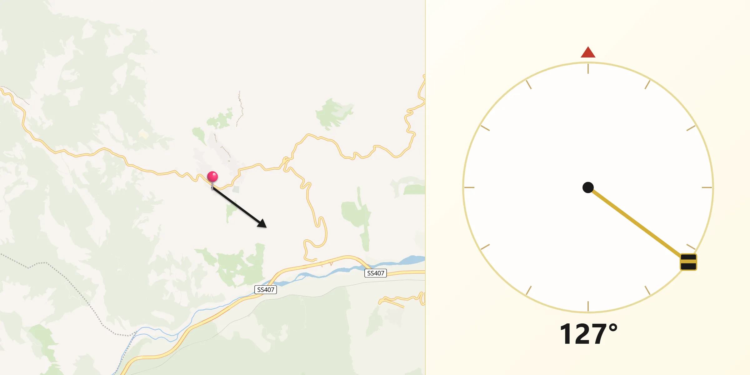Direzione della Qibla da Tricarico