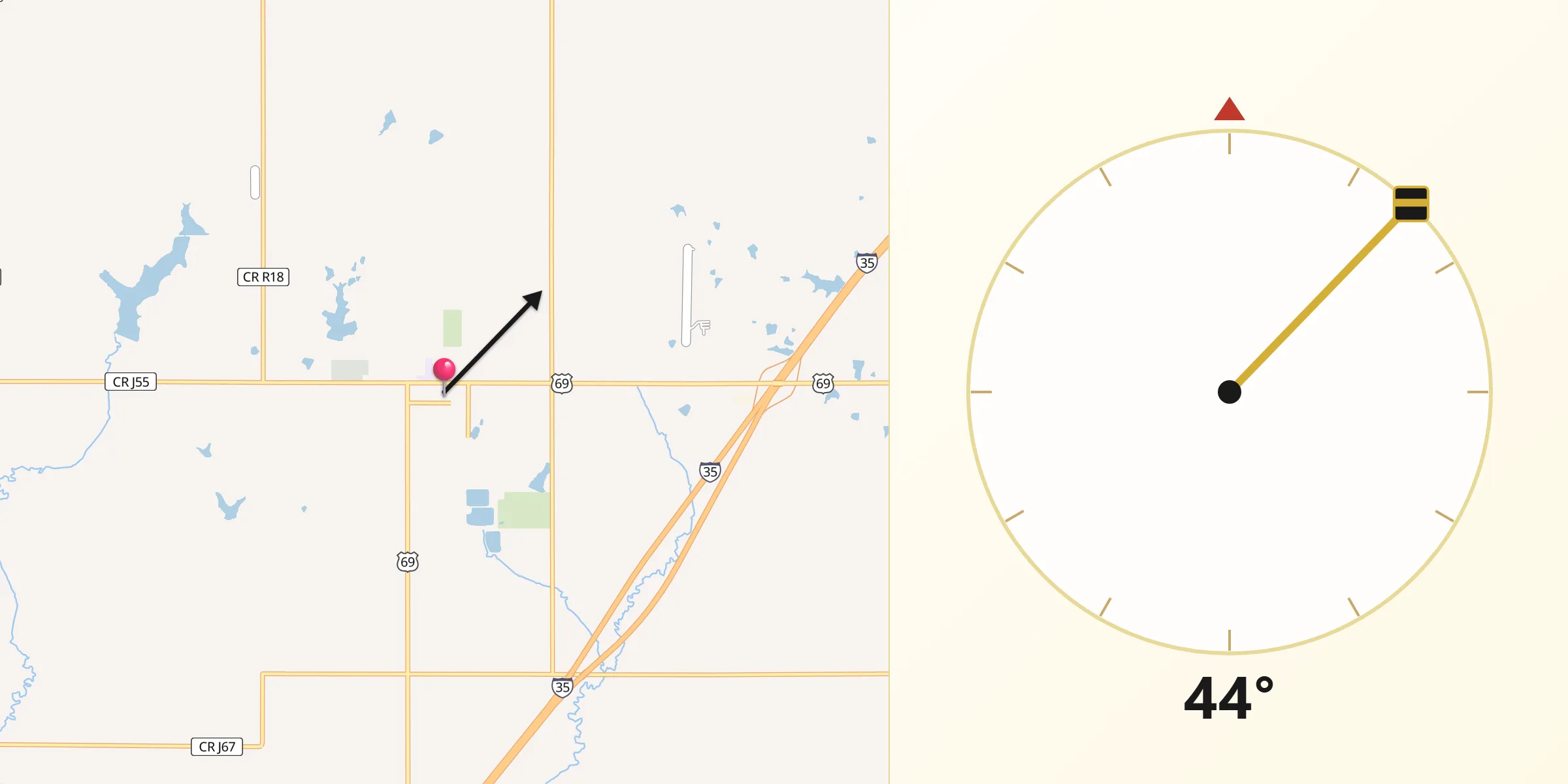 Qibla Direction from Lamoni