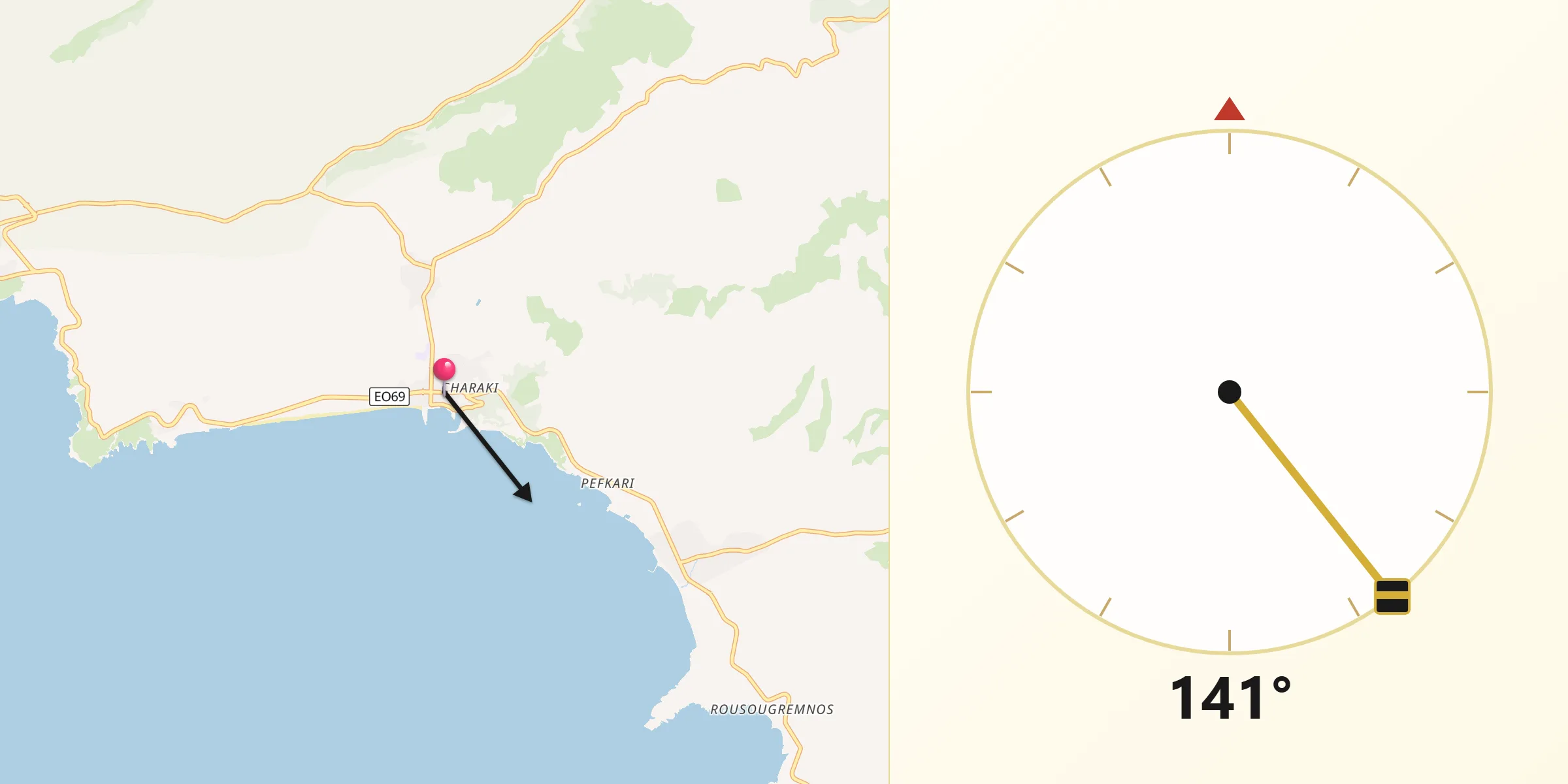 Κατεύθυνση Κίμπλα από το Λιμενάρια