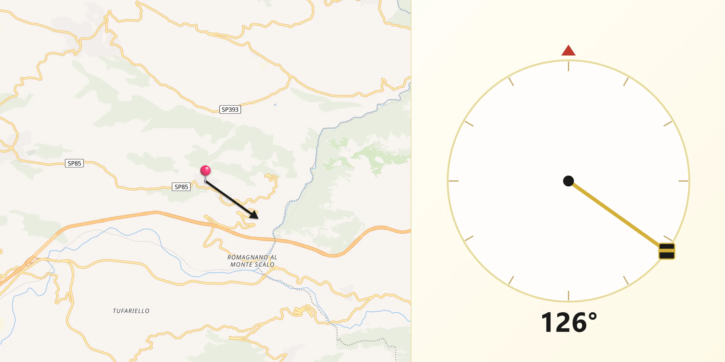 Direzione della Qibla da Ariola