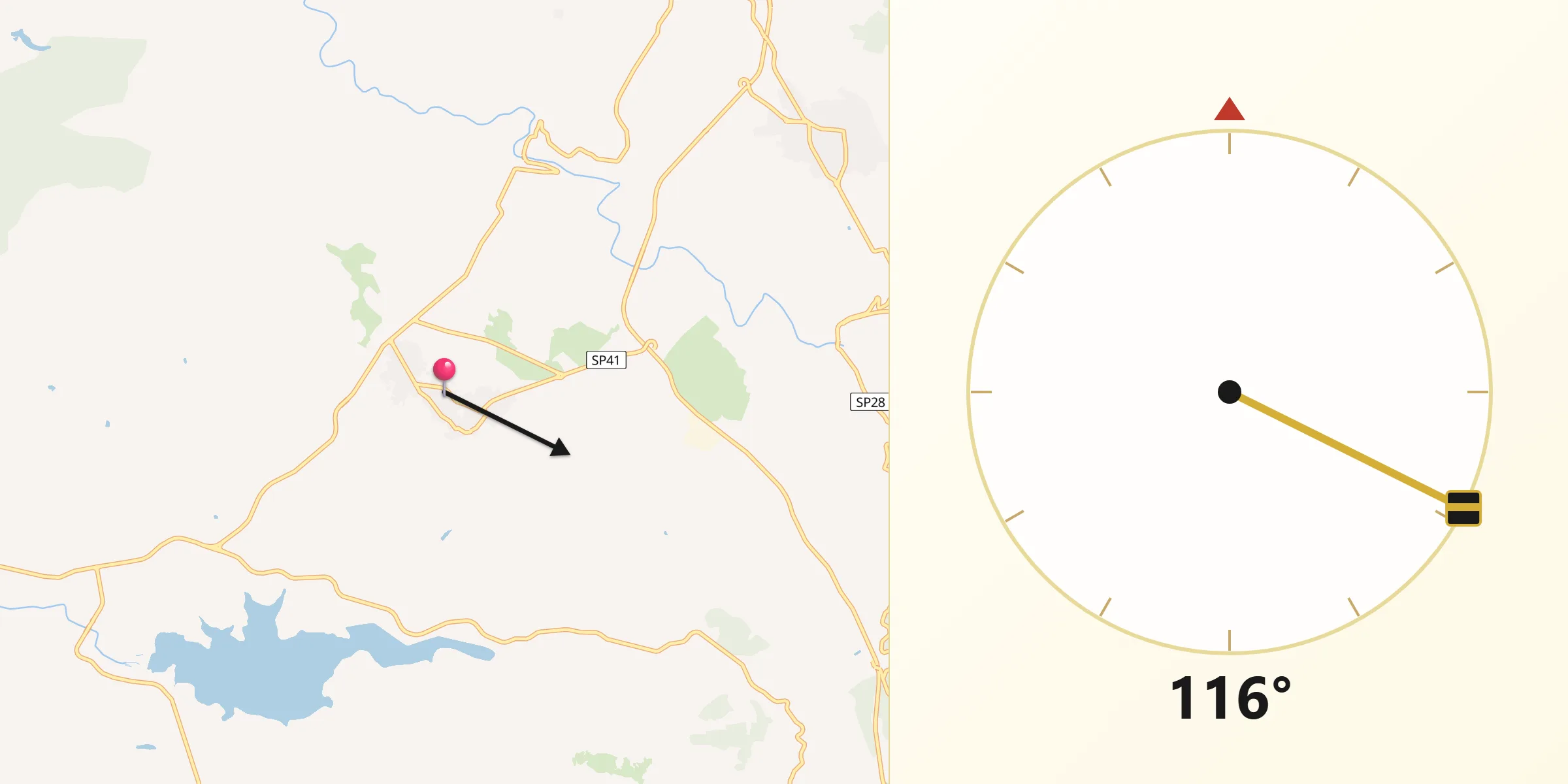 Direzione della Qibla da Uri