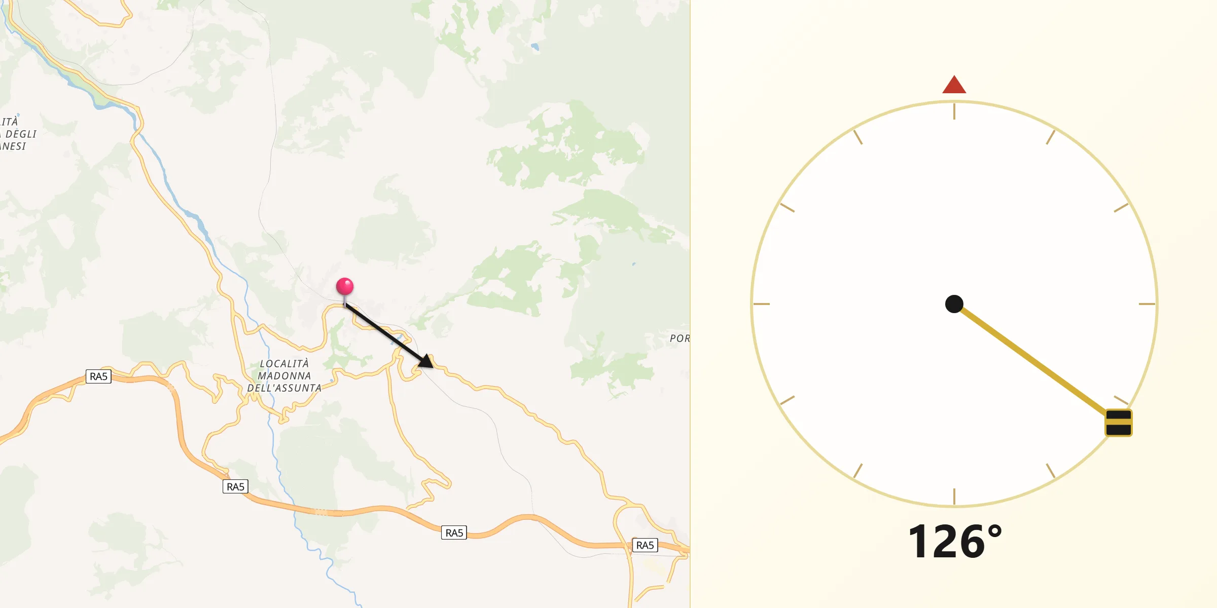 Direzione della Qibla da Picerno