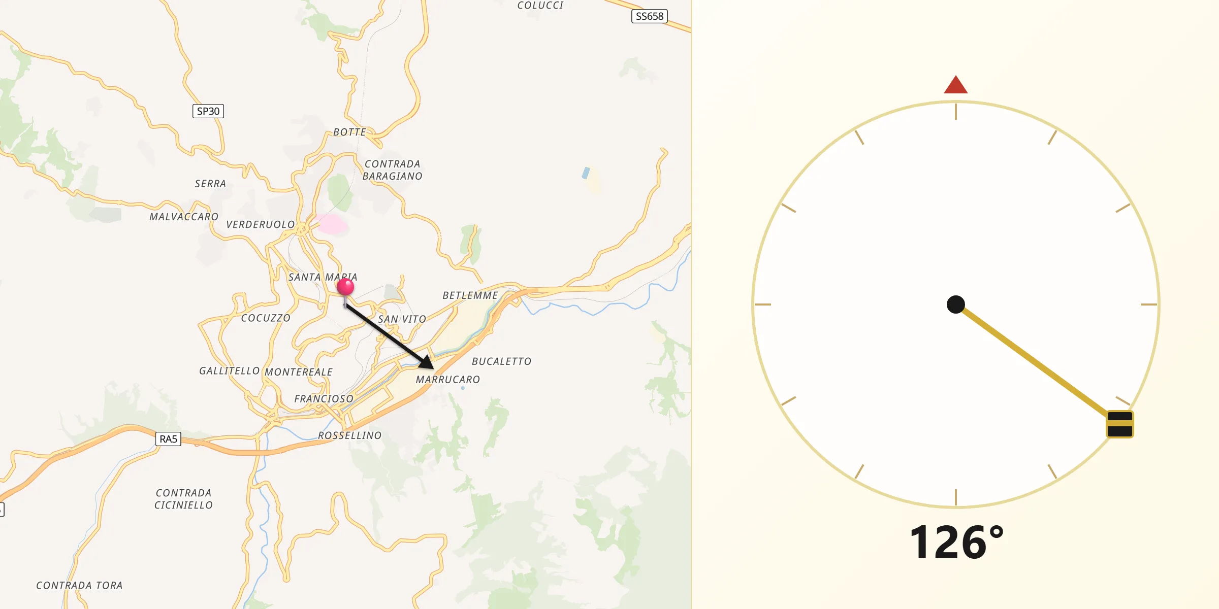 Direzione della Qibla da Potenza