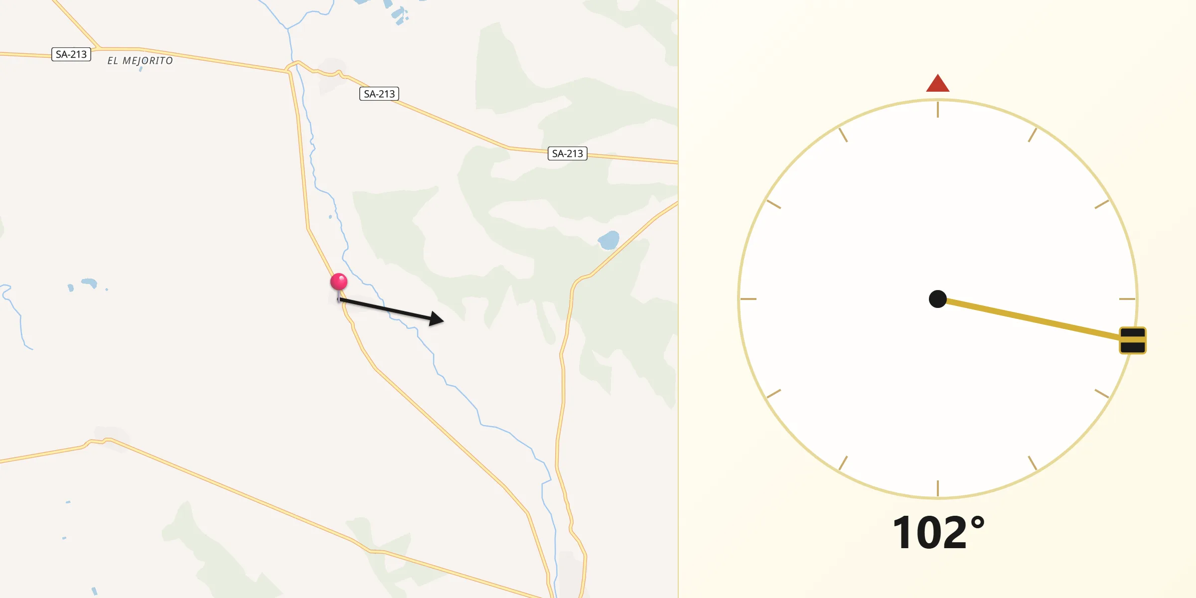 Dirección de la Qibla desde Dios le Guarde