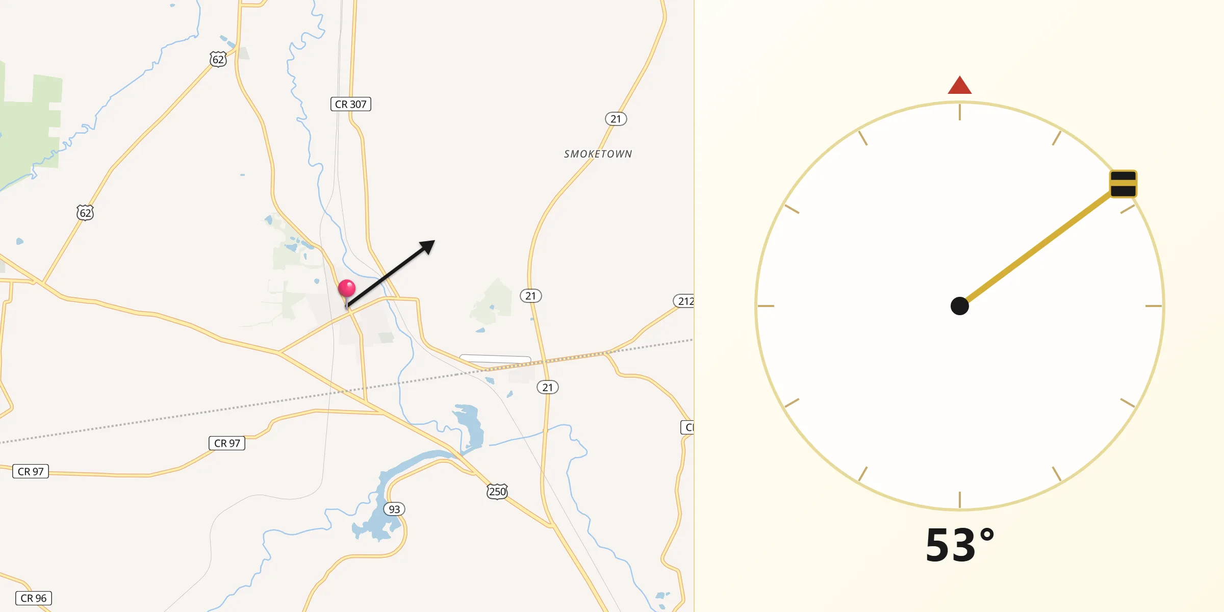Qibla Direction from Beach City