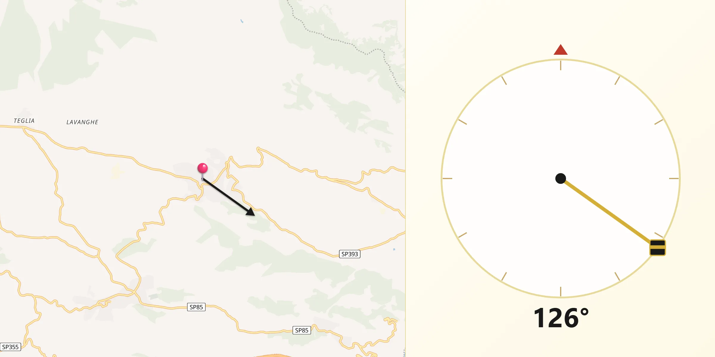 Direzione della Qibla da San Gregorio Magno