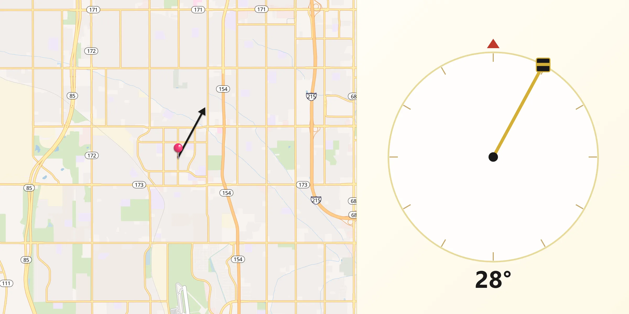 Qibla Direction from Kearns