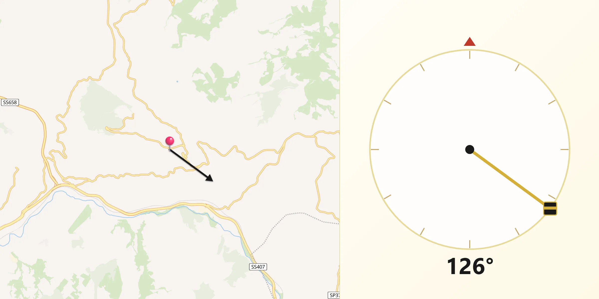 Direzione della Qibla da Vaglio Basilicata