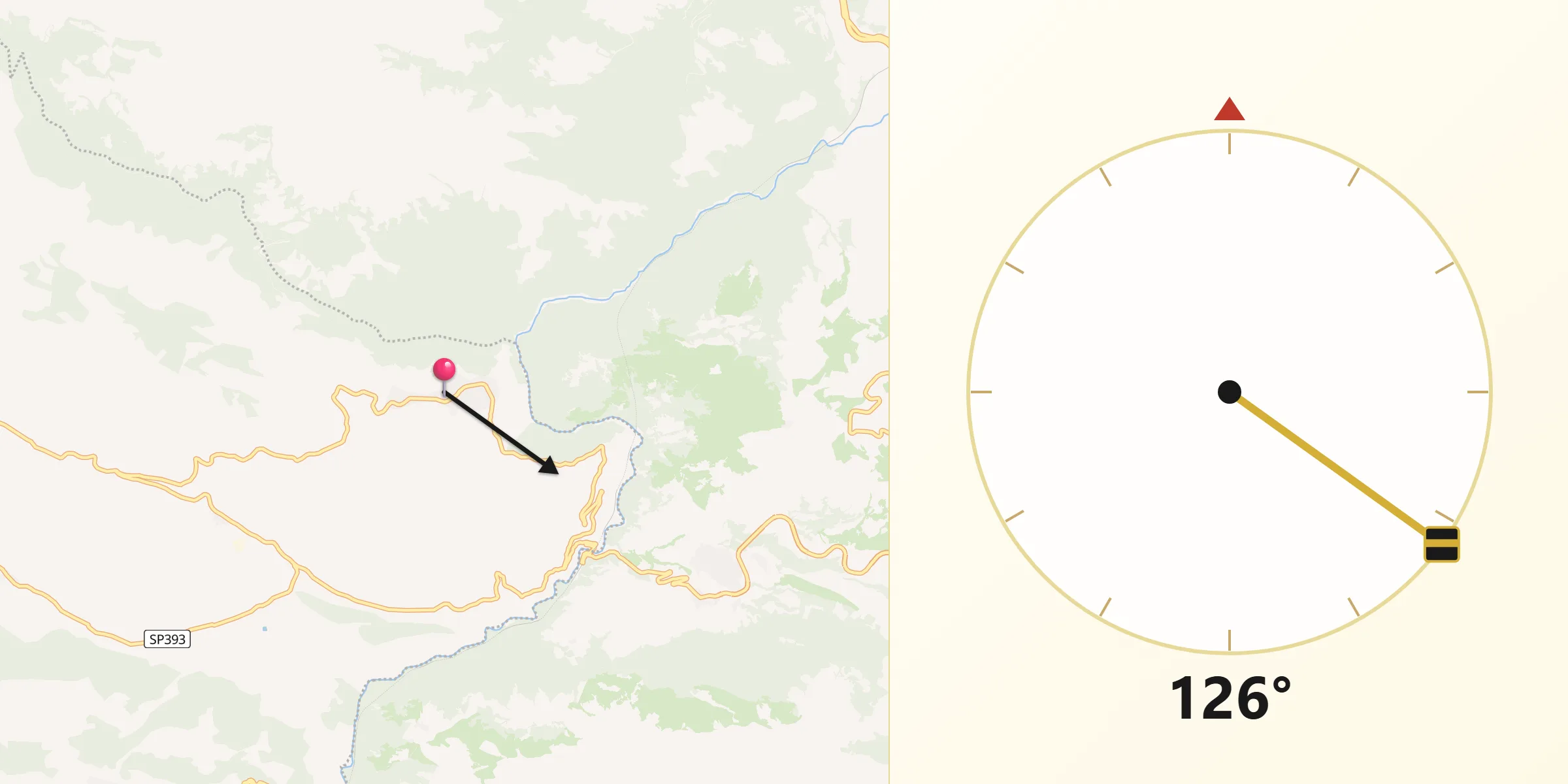 Direzione della Qibla da Ricigliano