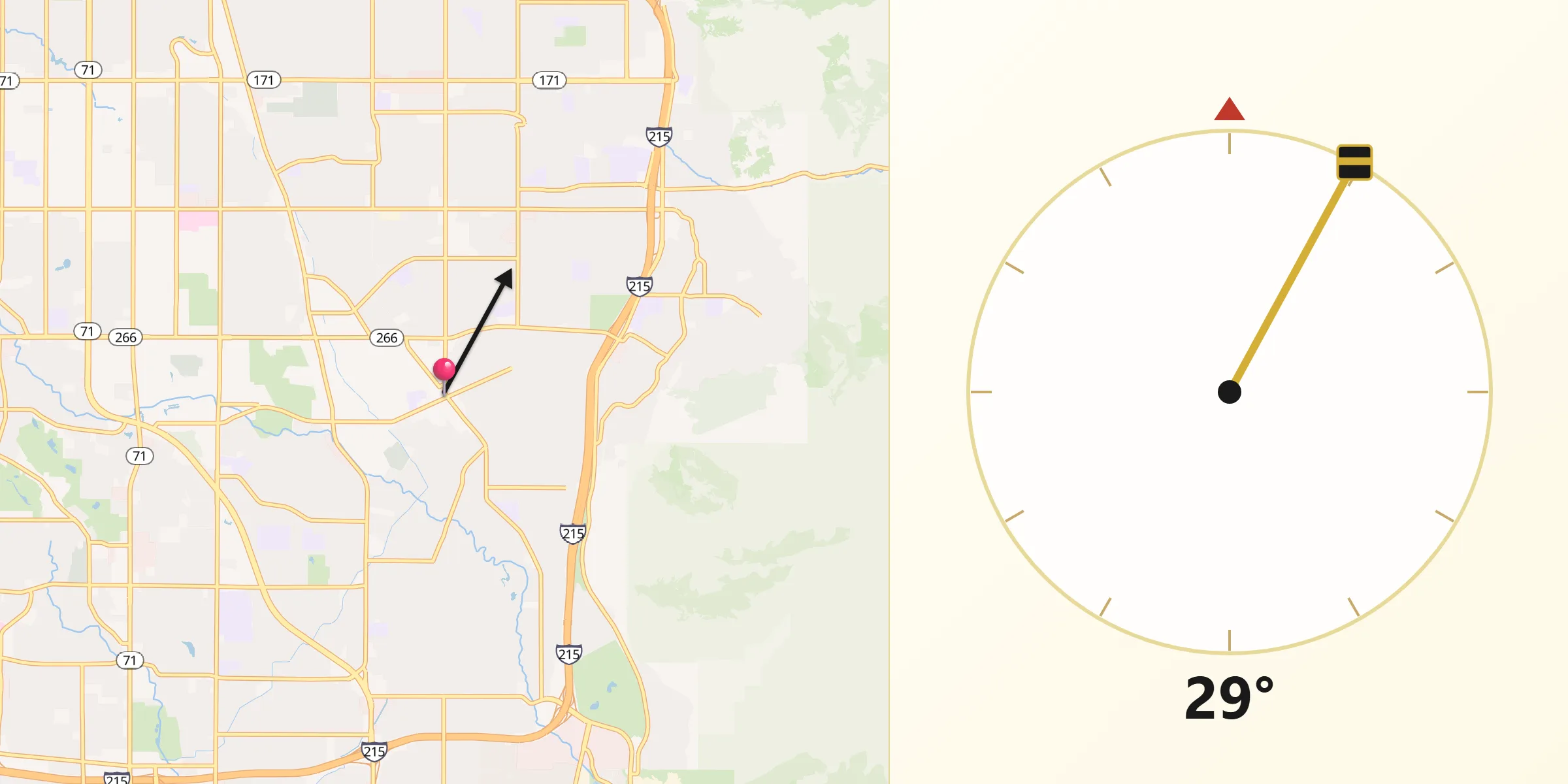 Qibla Direction from Holladay