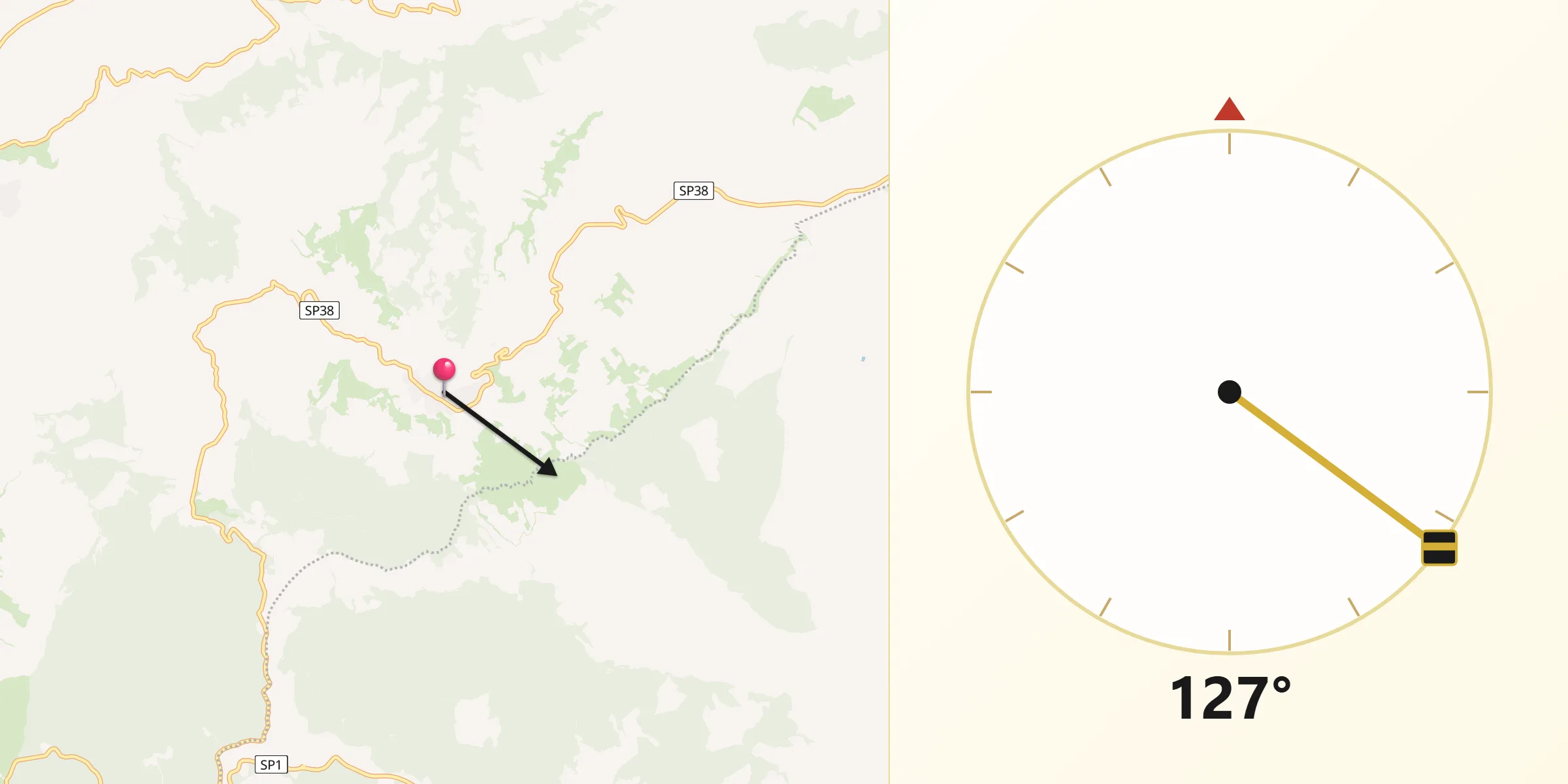 Direzione della Qibla da San Chirico Nuovo