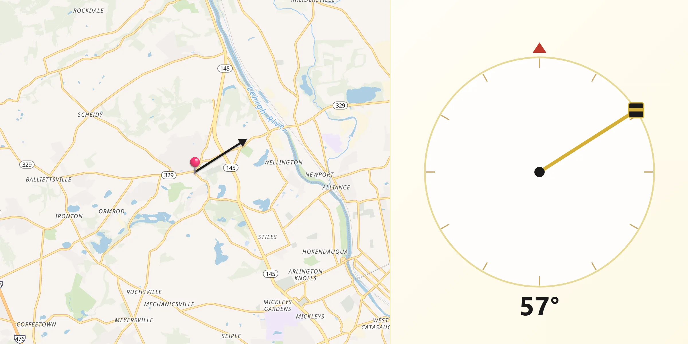 Qibla Direction from Egypt
