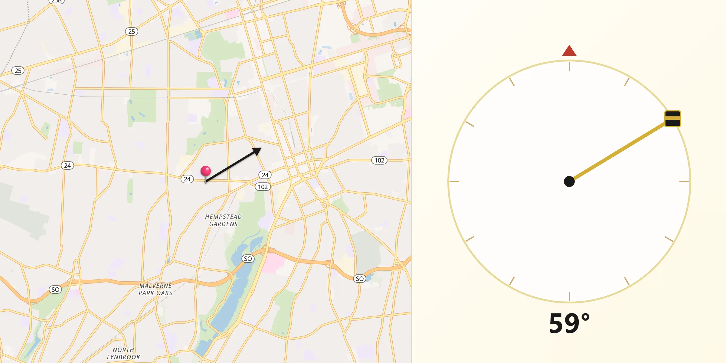 Qibla Direction from West Hempstead