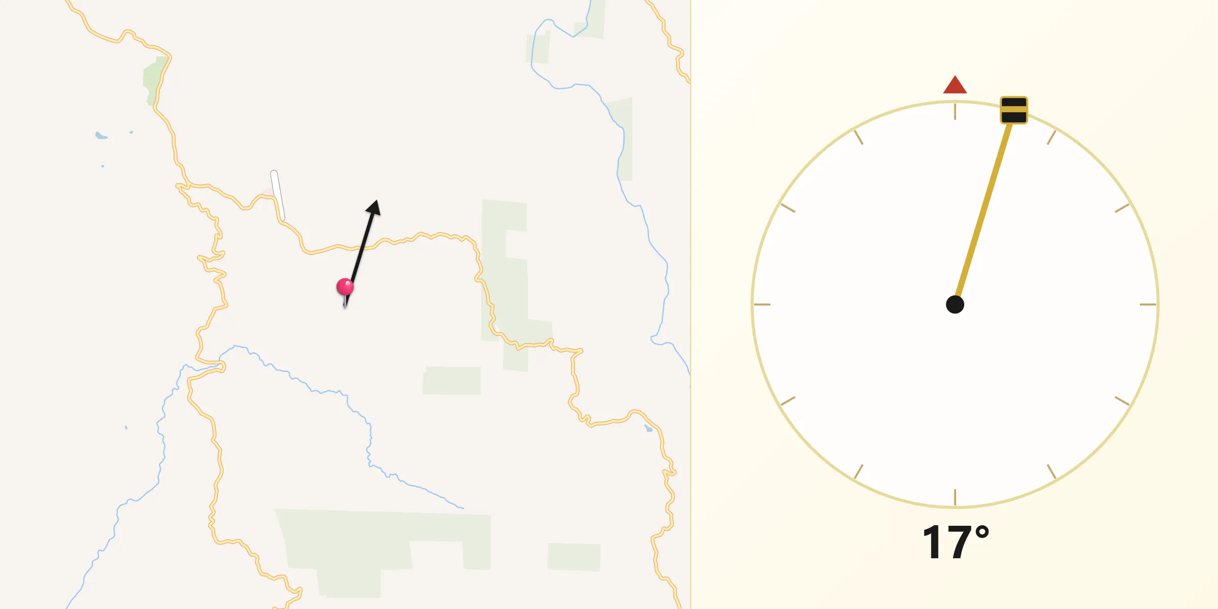 Qibla Direction from Humboldt County