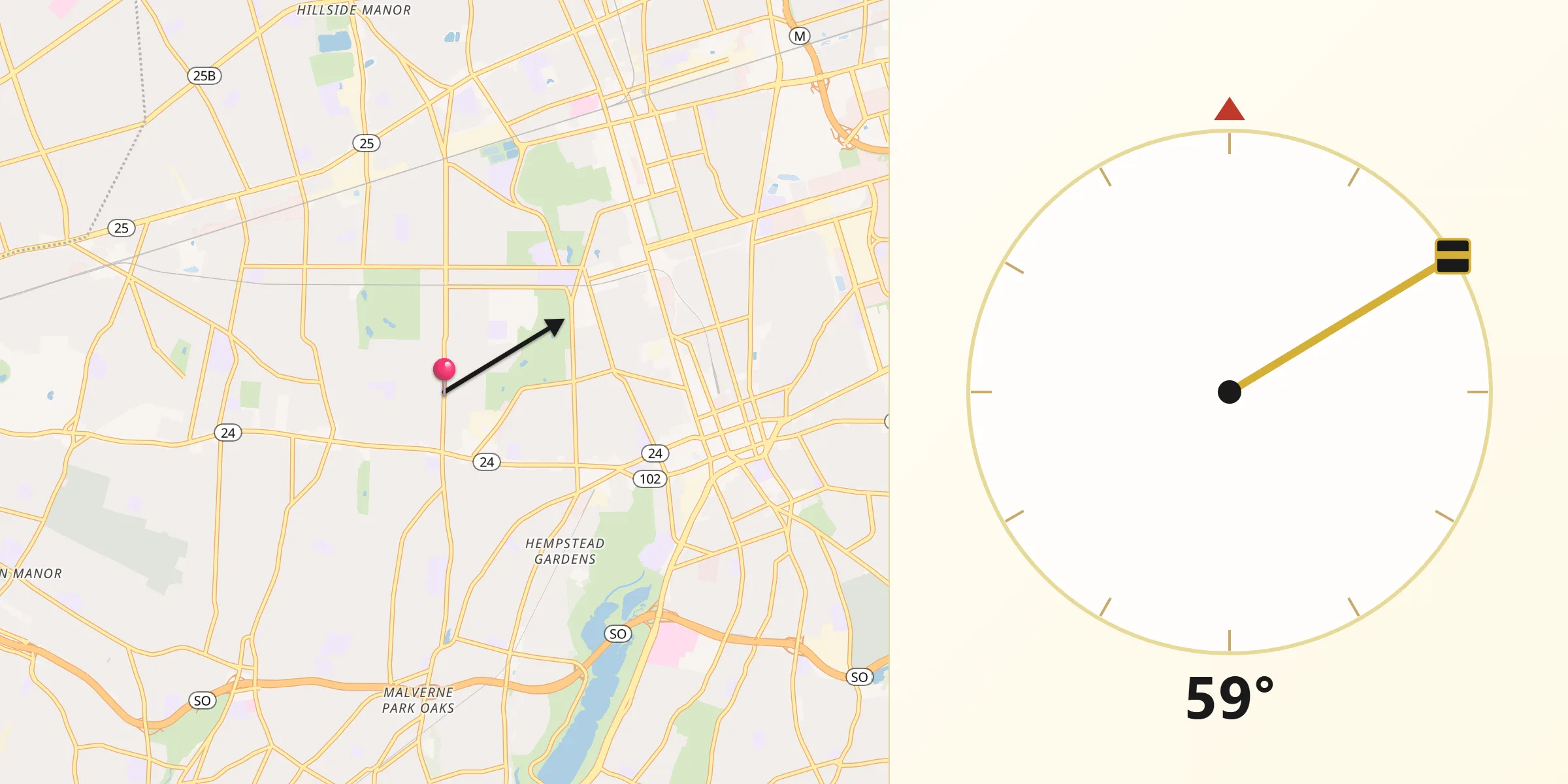 Qibla Direction from Garden City South