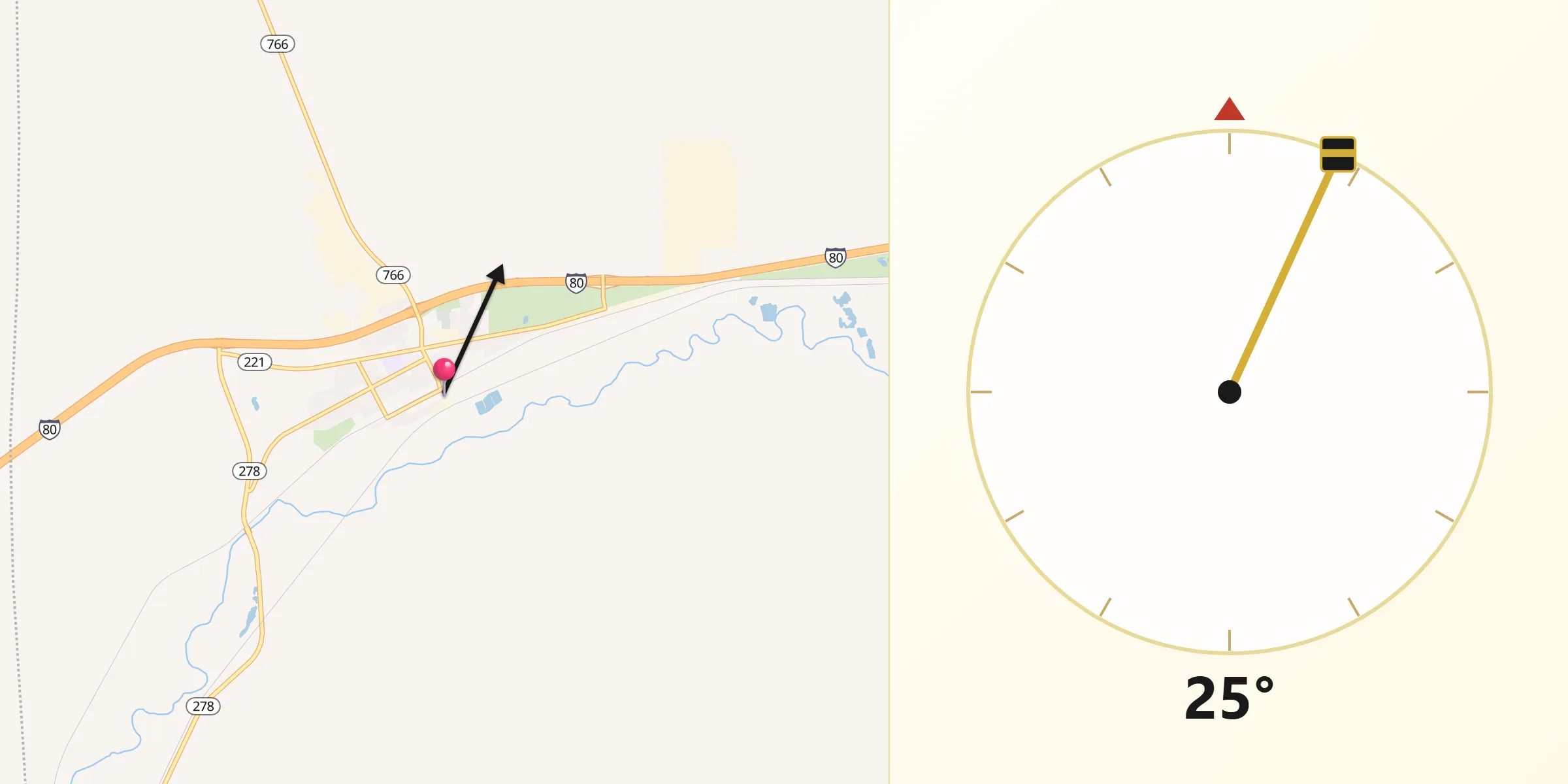 Qibla Direction from Carlin