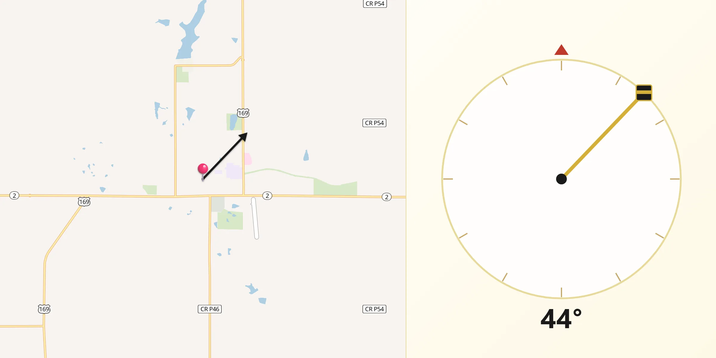 Qibla Direction from Mount Ayr