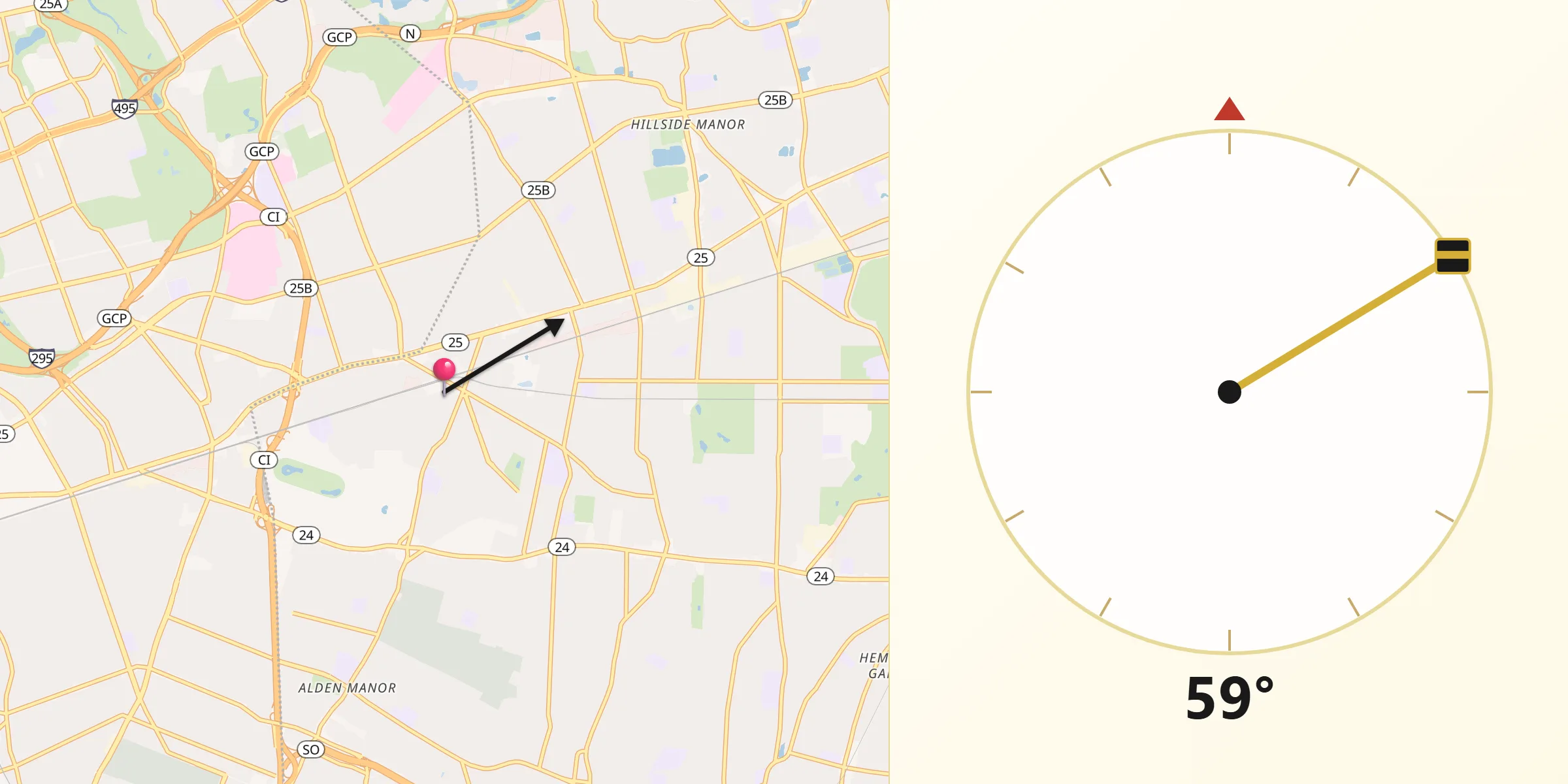 Qibla Direction from Floral Park