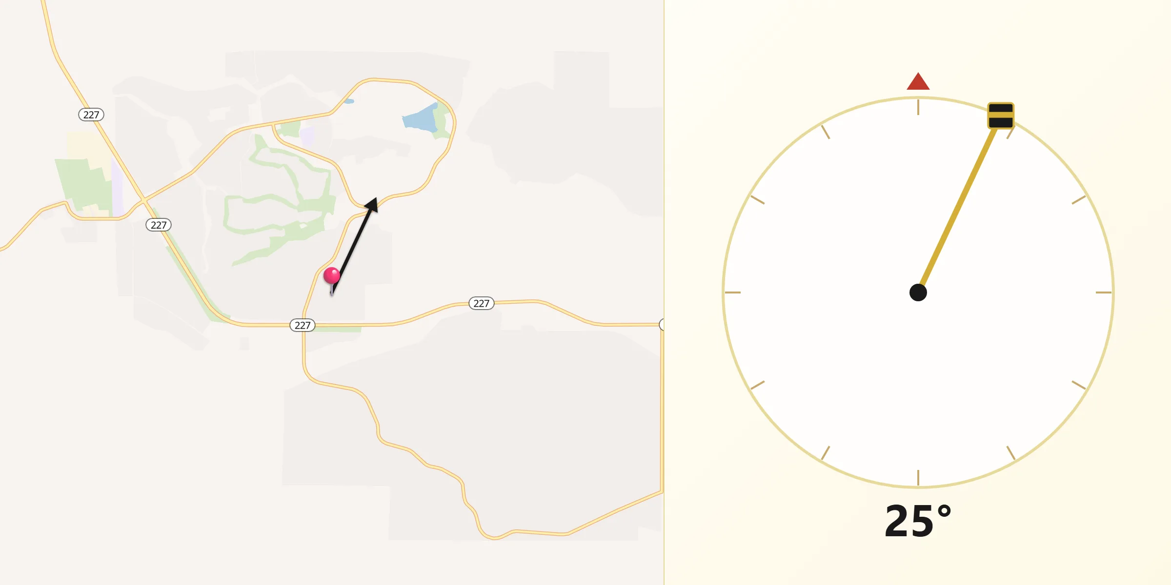 Qibla Direction from Spring Creek