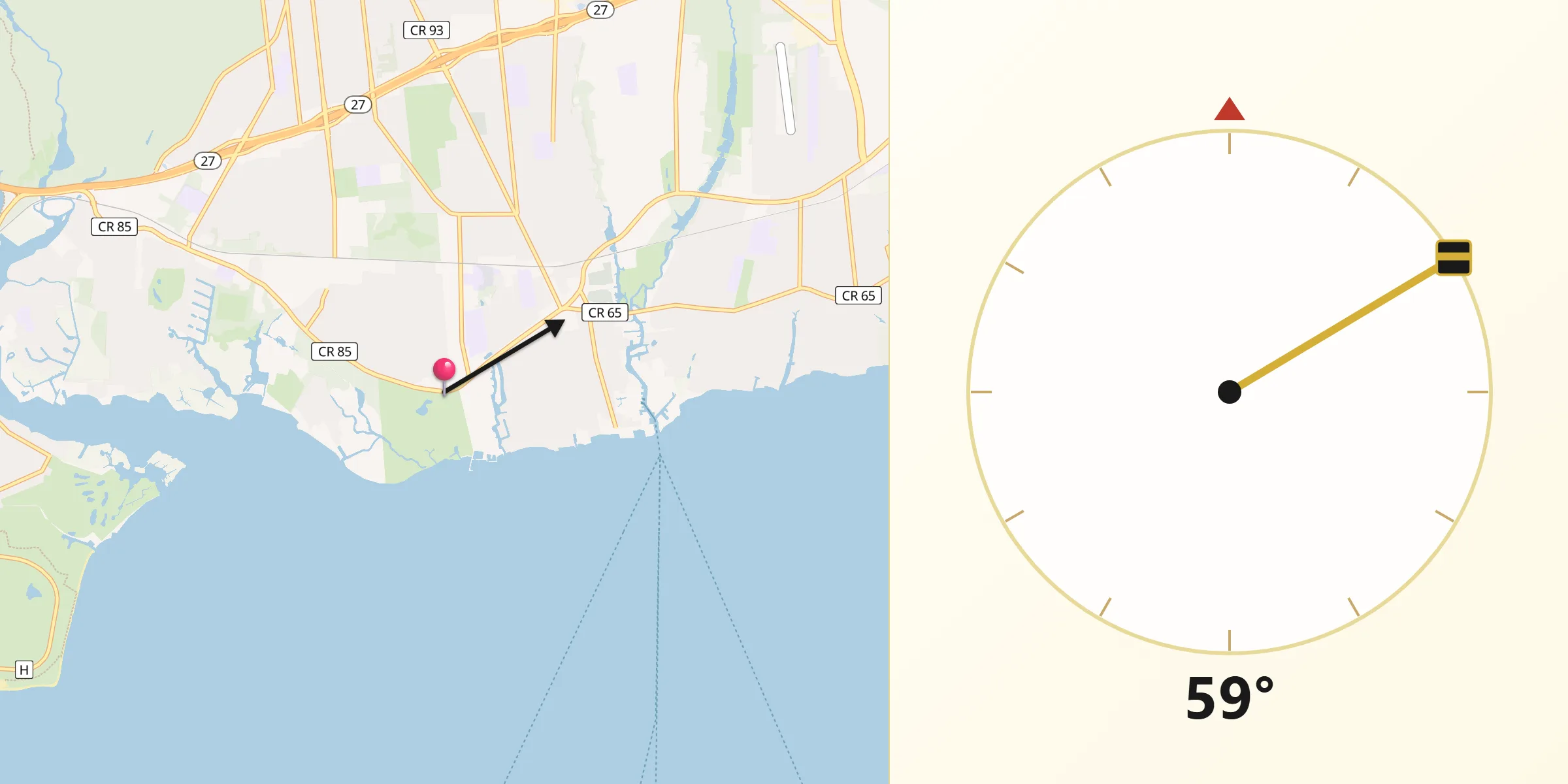 Qibla Direction from West Sayville