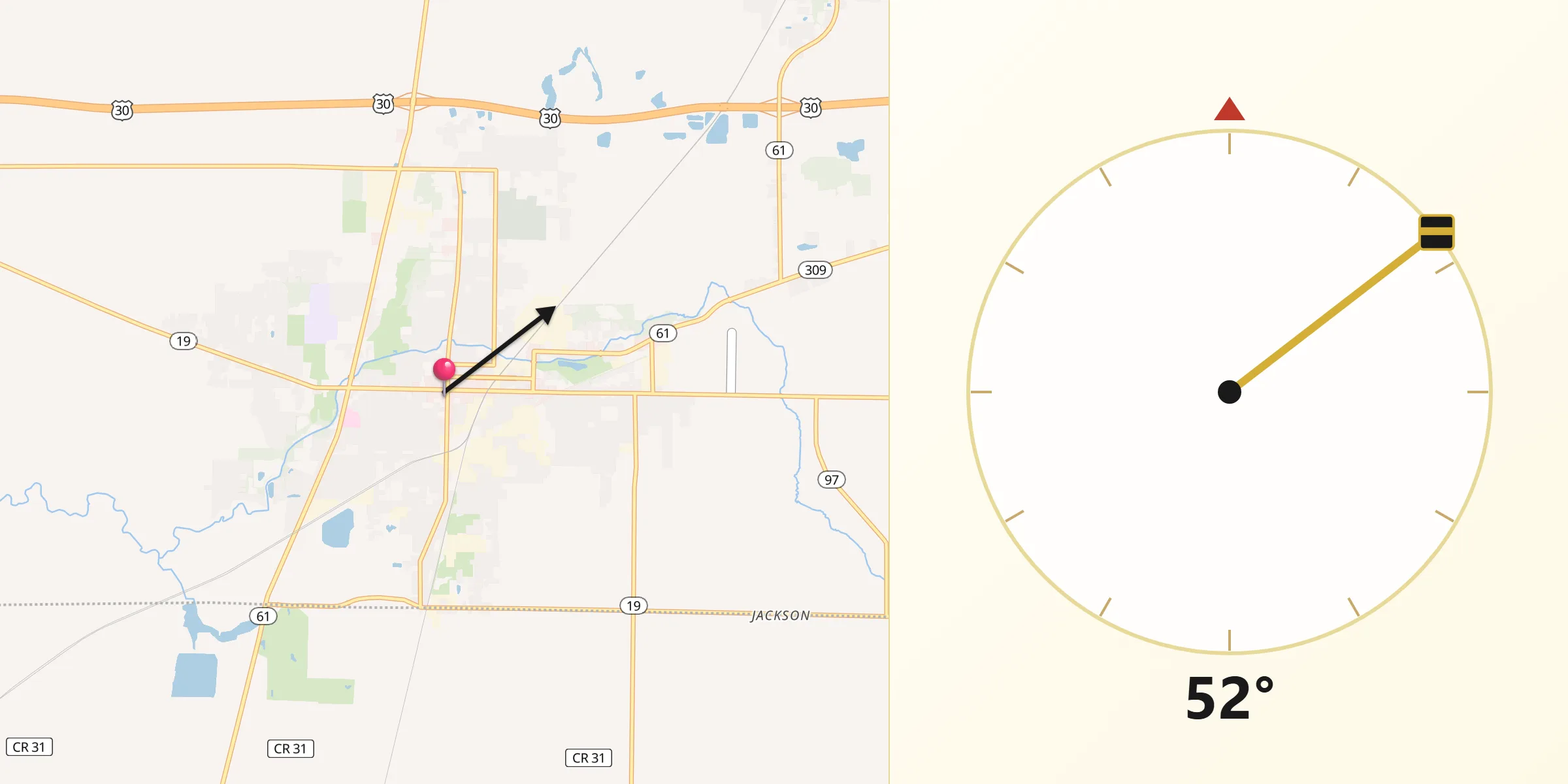 Qibla Direction from Galion