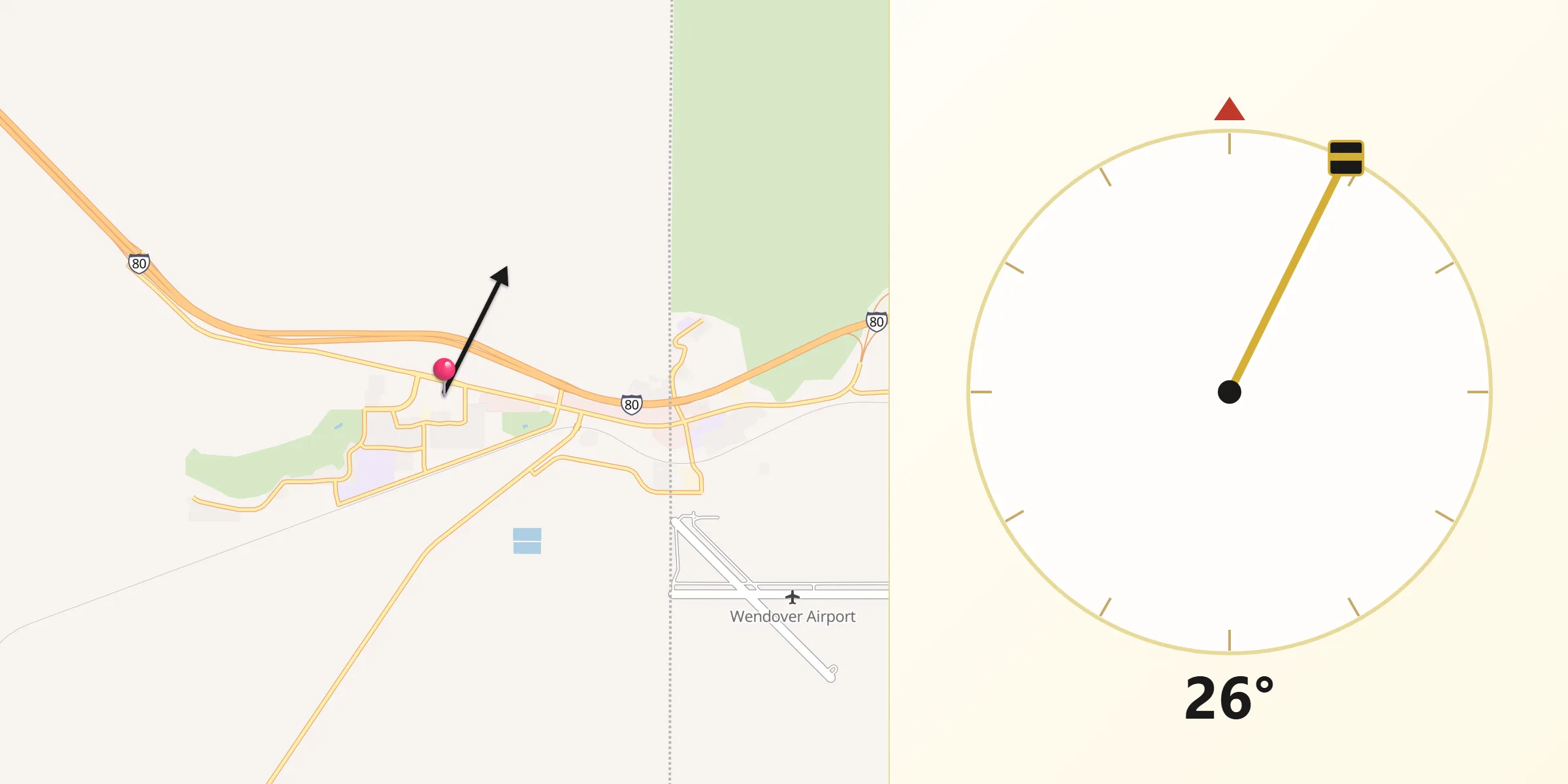 Qibla Direction from West Wendover