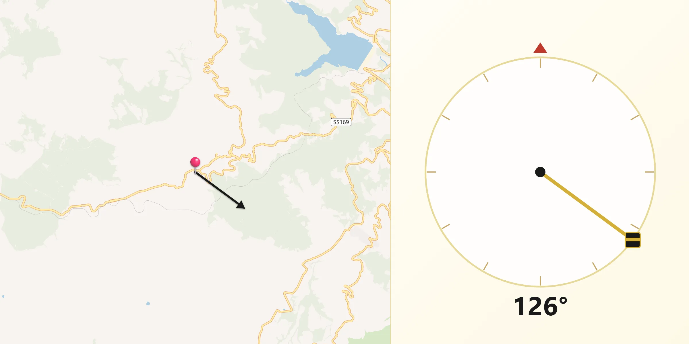 Direzione della Qibla da Pietragalla