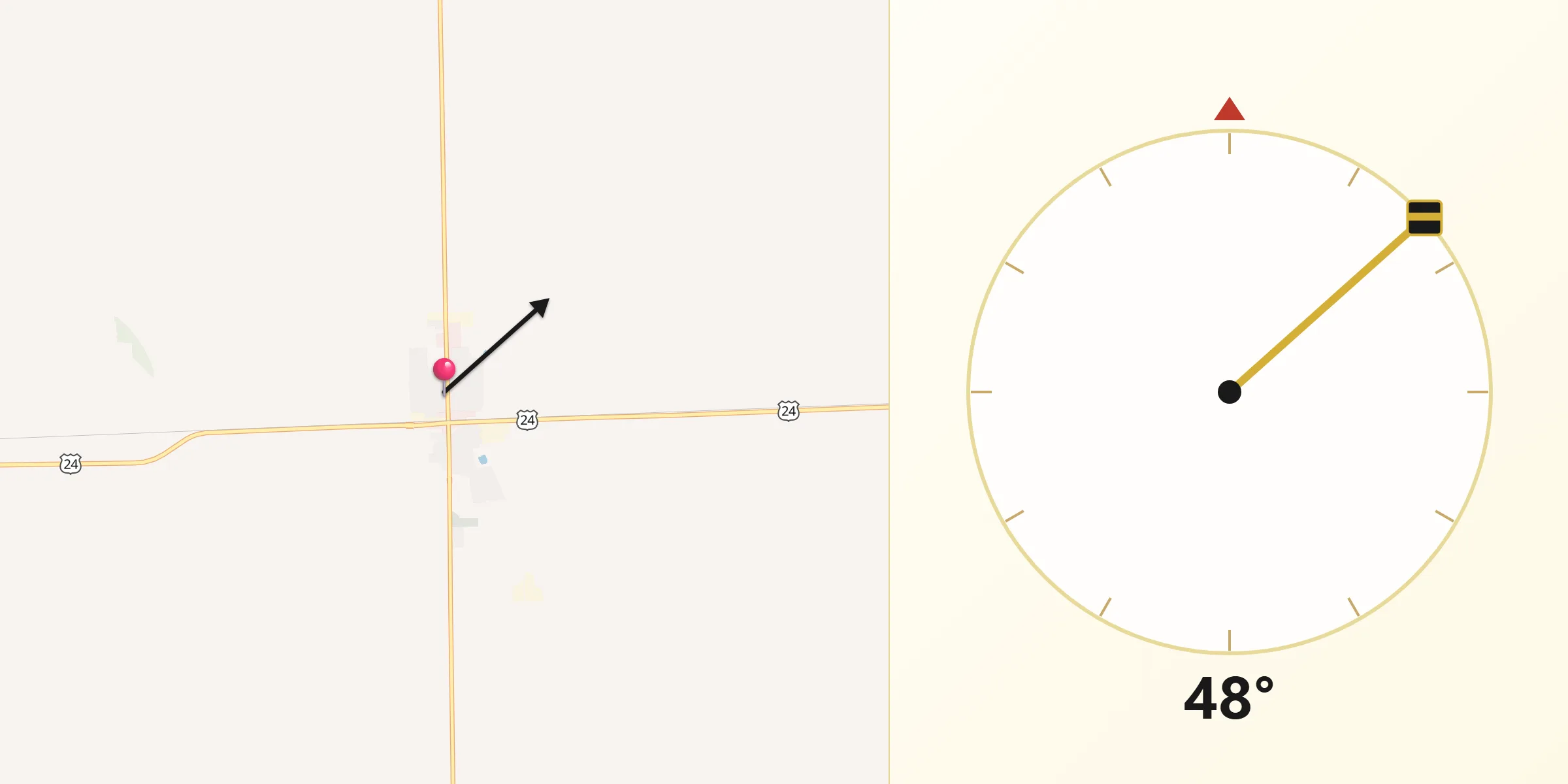 Qibla Direction from Forrest