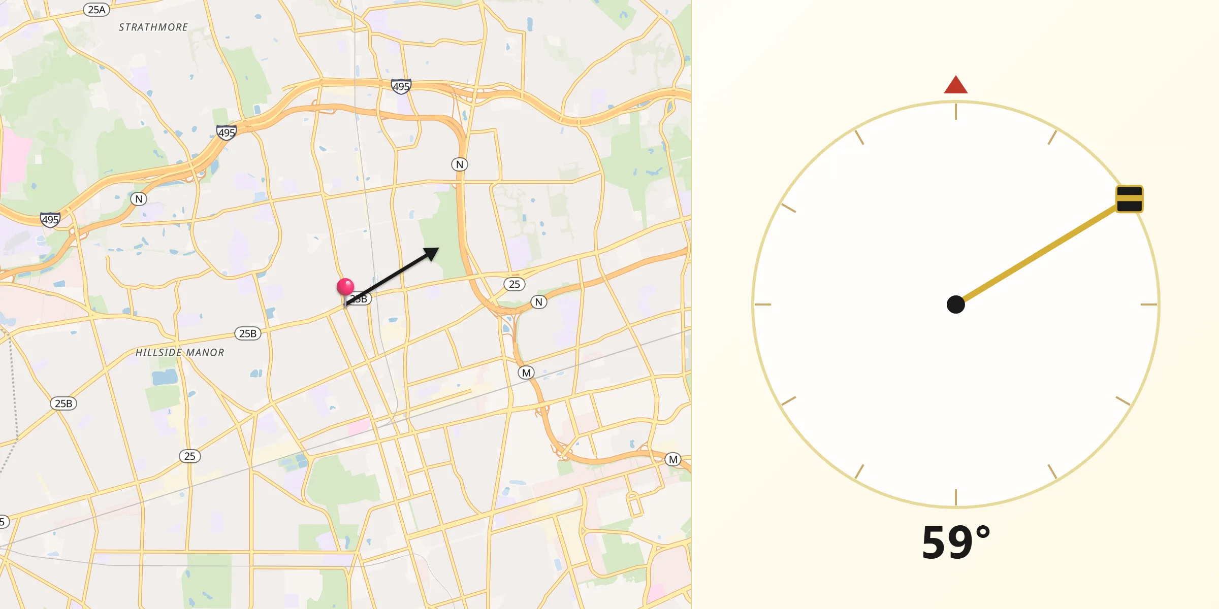 Qibla Direction from Williston Park